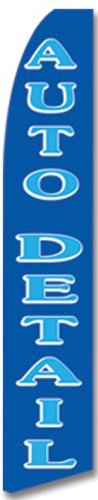 Auto Detail Feather Banner Flag Kit - Complete Car Detailing Accessories for Professional & DIY Use at Home or Auto Shops
