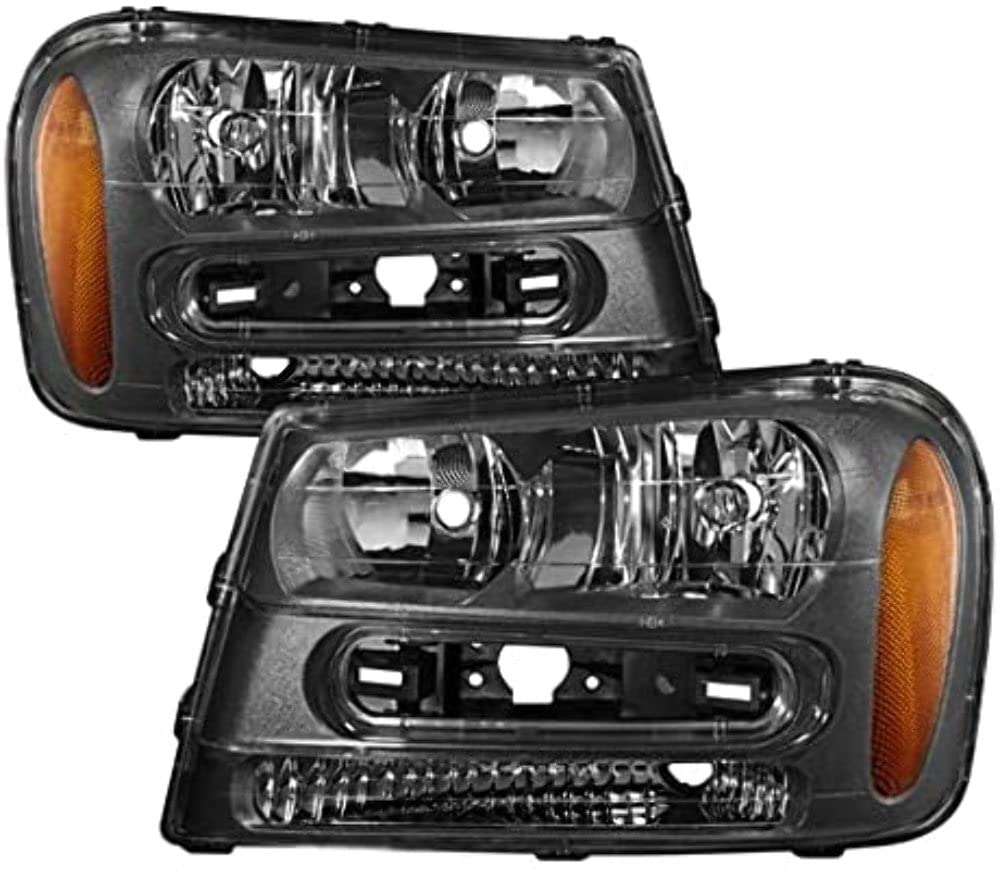 xTune Auto 9023538 Crystal Headlights - Black/Clear Replacement for Improved Night Visibility | Perfect for Trucks, SUVs & Off-Road Vehicles