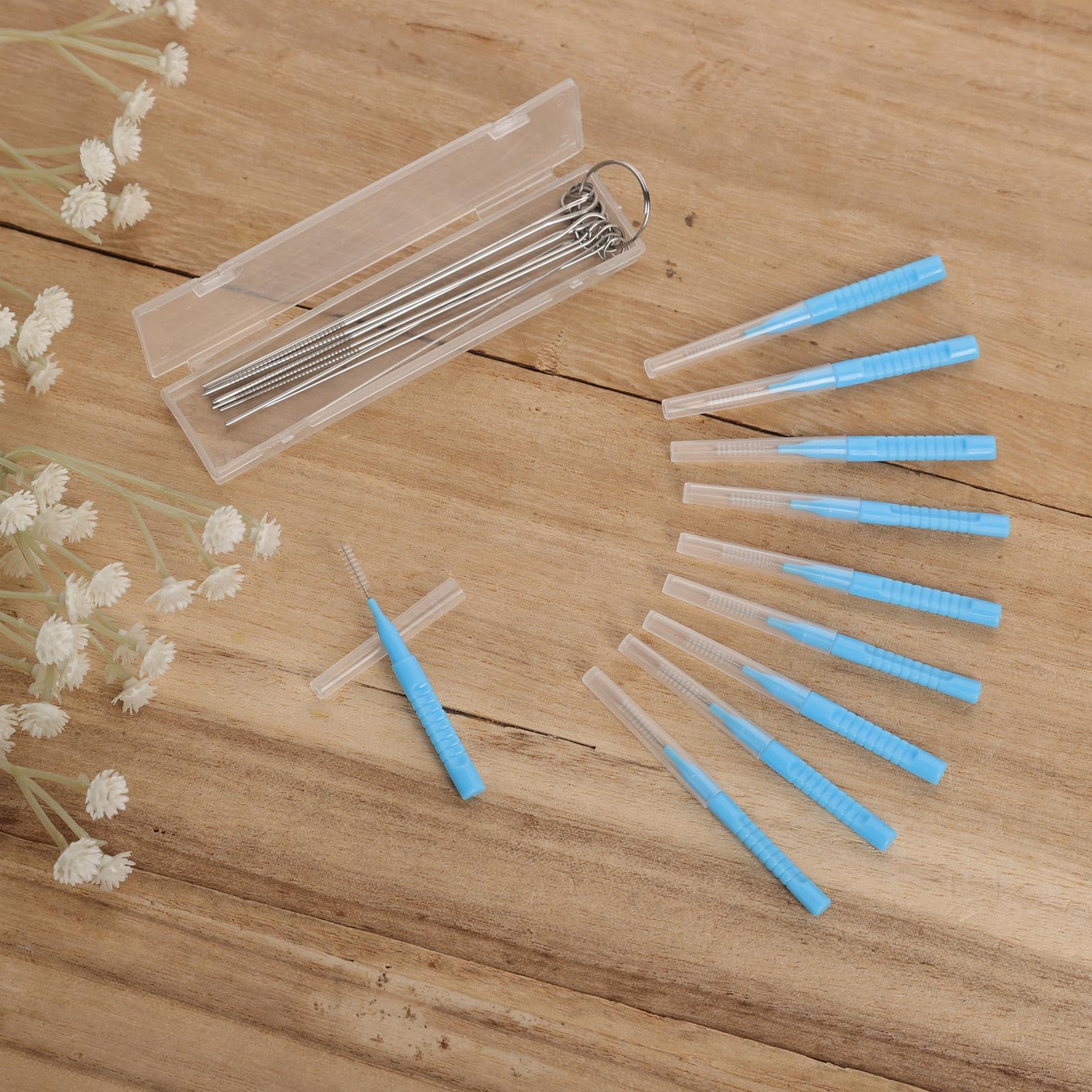 10-Pack Shower Head Cleaning Kit with Hole Picks & Anti-Clogging Brushes - Removes Mineral Buildup for Better Water Flow (Blue) - Perfect for Bathroom Maintenance & Hard Water Areas