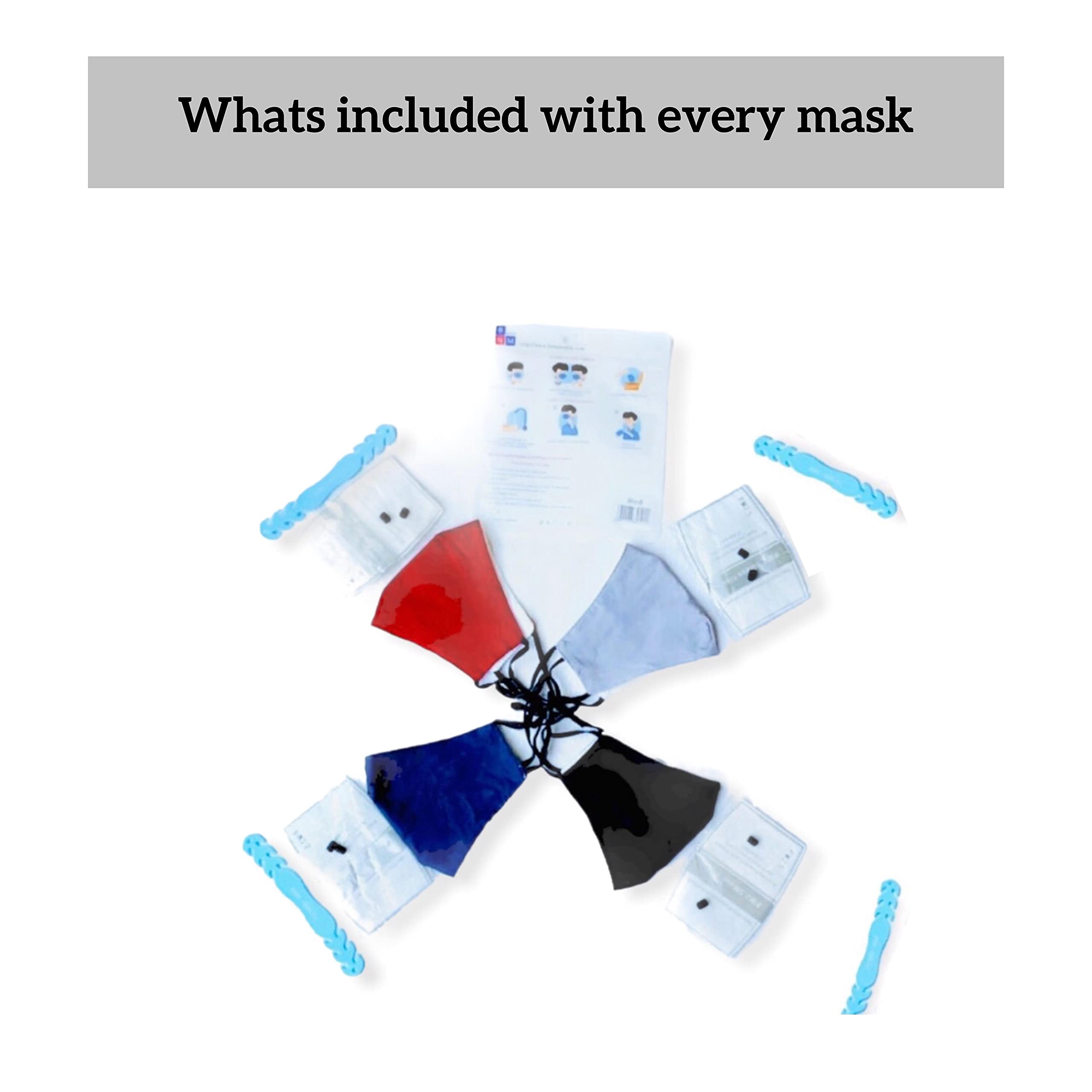 12 Pack Washable Reusable Face Masks - Soft Breathable Unisex Cloth Face Cover for Daily Protection | Perfect Fit for Work, Travel & Outdoor Activities