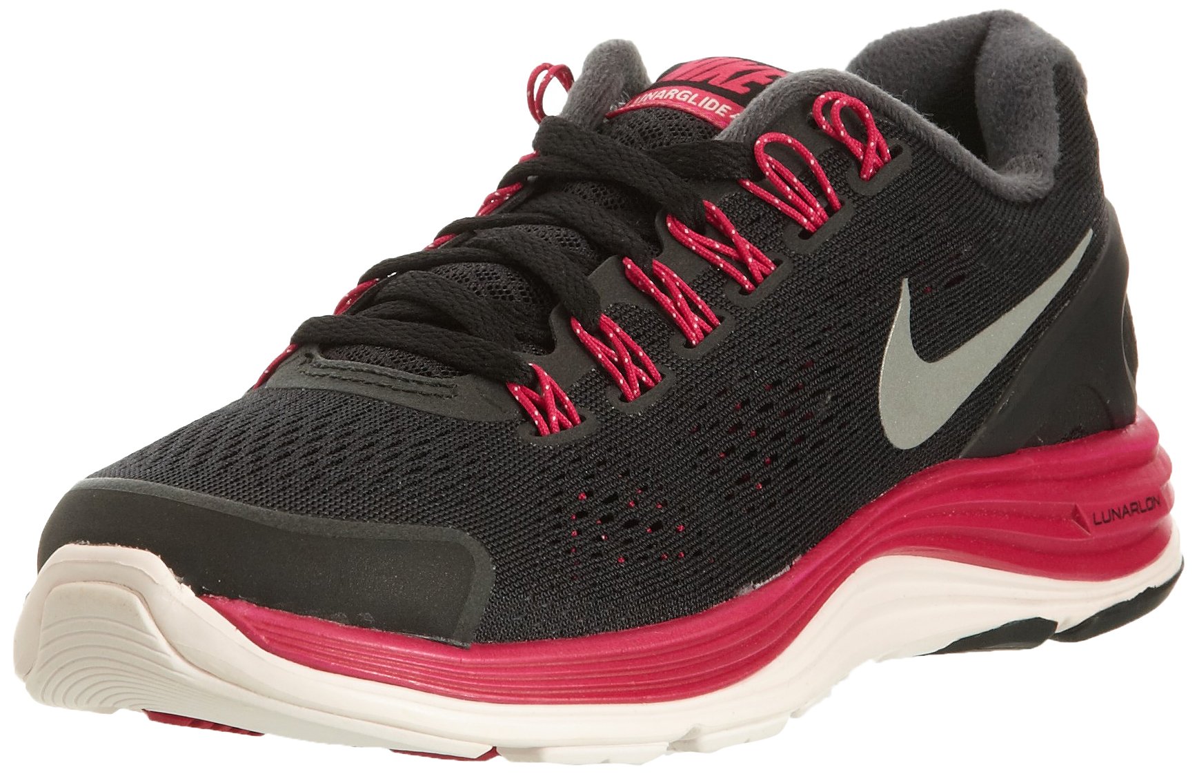 Nike Women's Lunarglide+ 4 Running Shoes - Size 5.5 - Black - Lightweight Cushioned Sneakers for Jogging, Gym Workouts & Daily Walking
