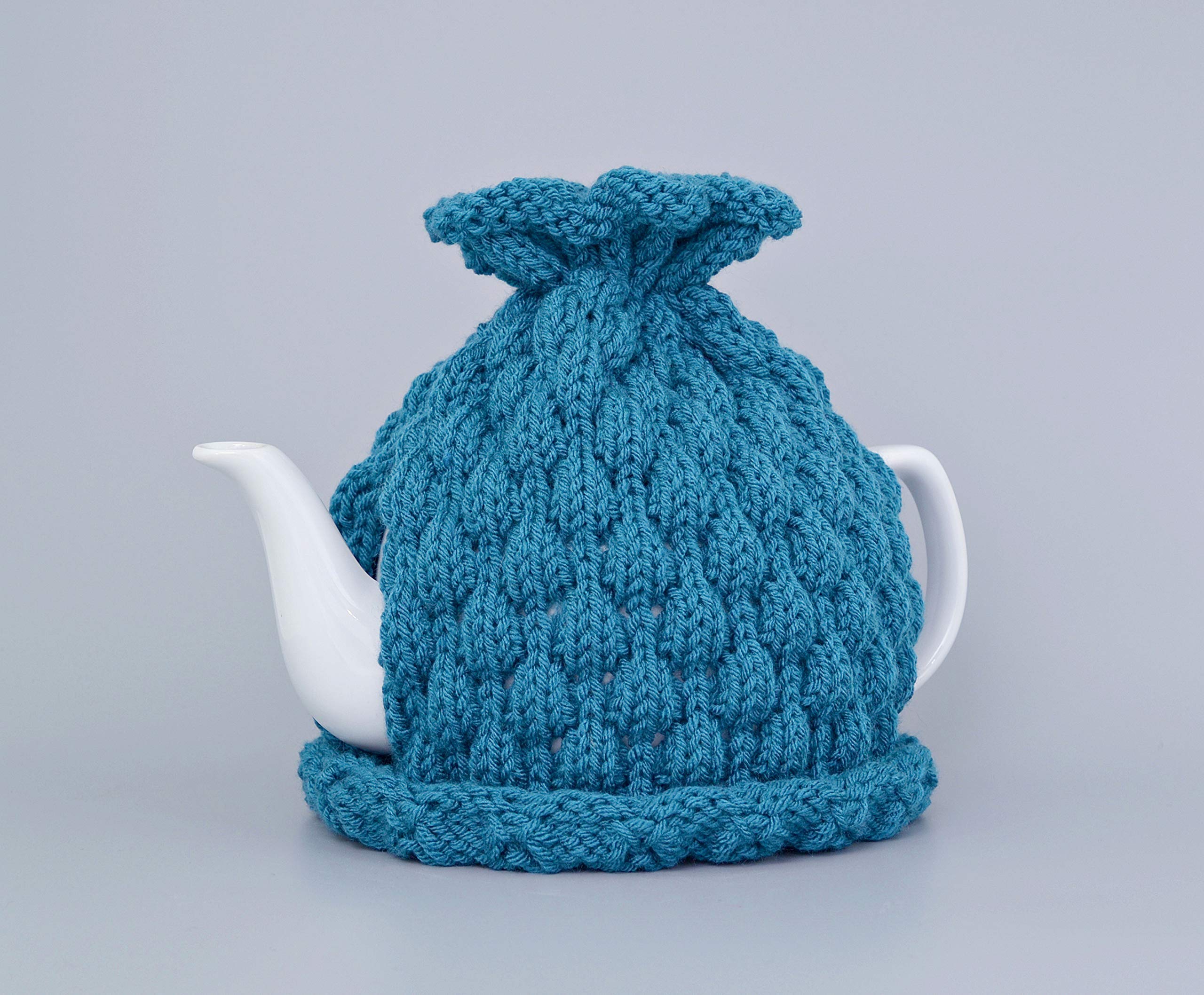 Hand-Knitted Teal Green Teapot Cozy - Elegant Tea Accessory for Kitchen Decor & Breakfast Table | Hygge Home Gift for Tea Lovers (Perfect for Afternoon Tea & Cozy Home Decor)