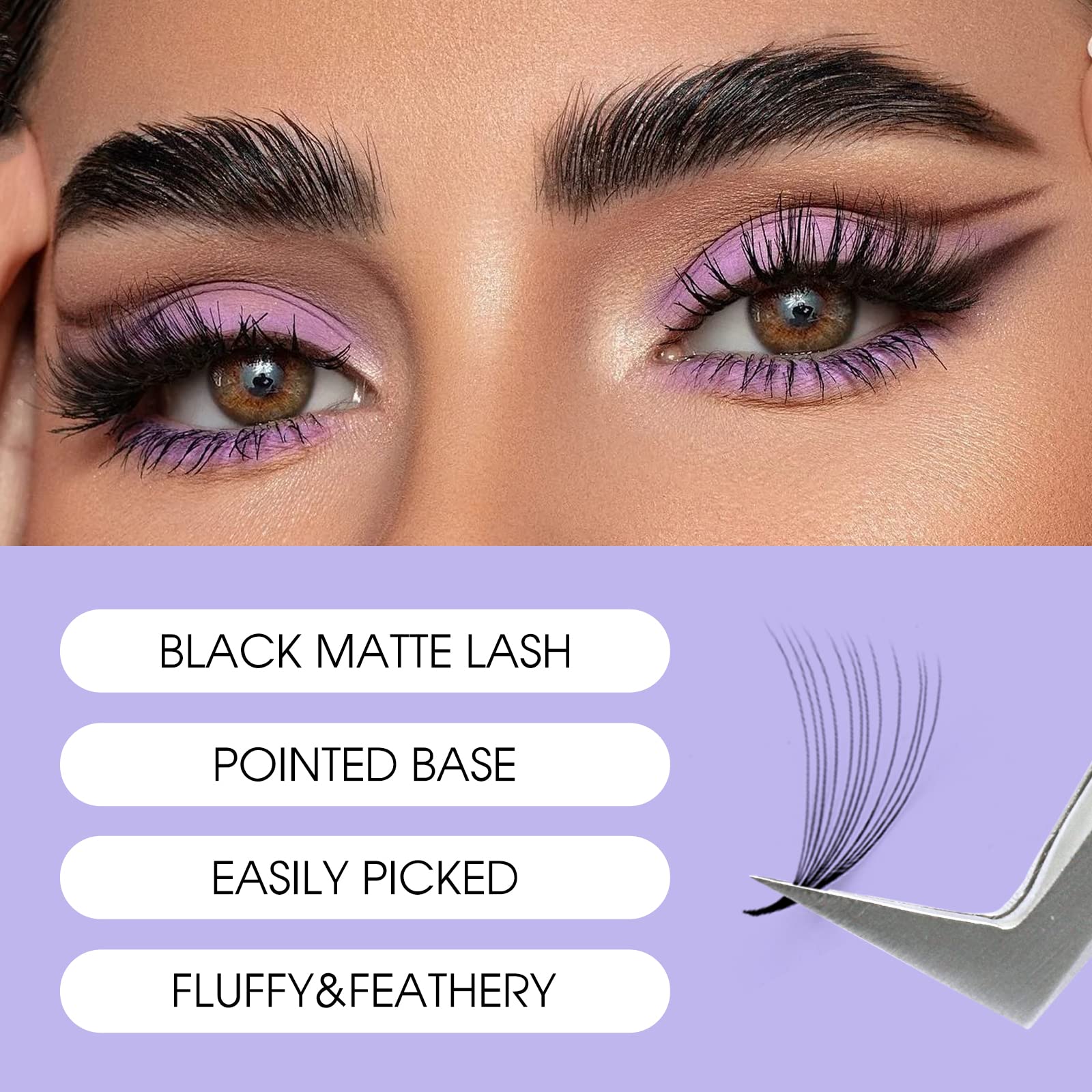 Premium 1200PCS 12D 0.07mm D-Curl Volume Lash Extensions - 9-20mm Mixed Length Premade Fans with Pointed Base for Professional Eyelash Extensions | Perfect for Salon, Bridal, or Everyday Glam Makeup Looks
