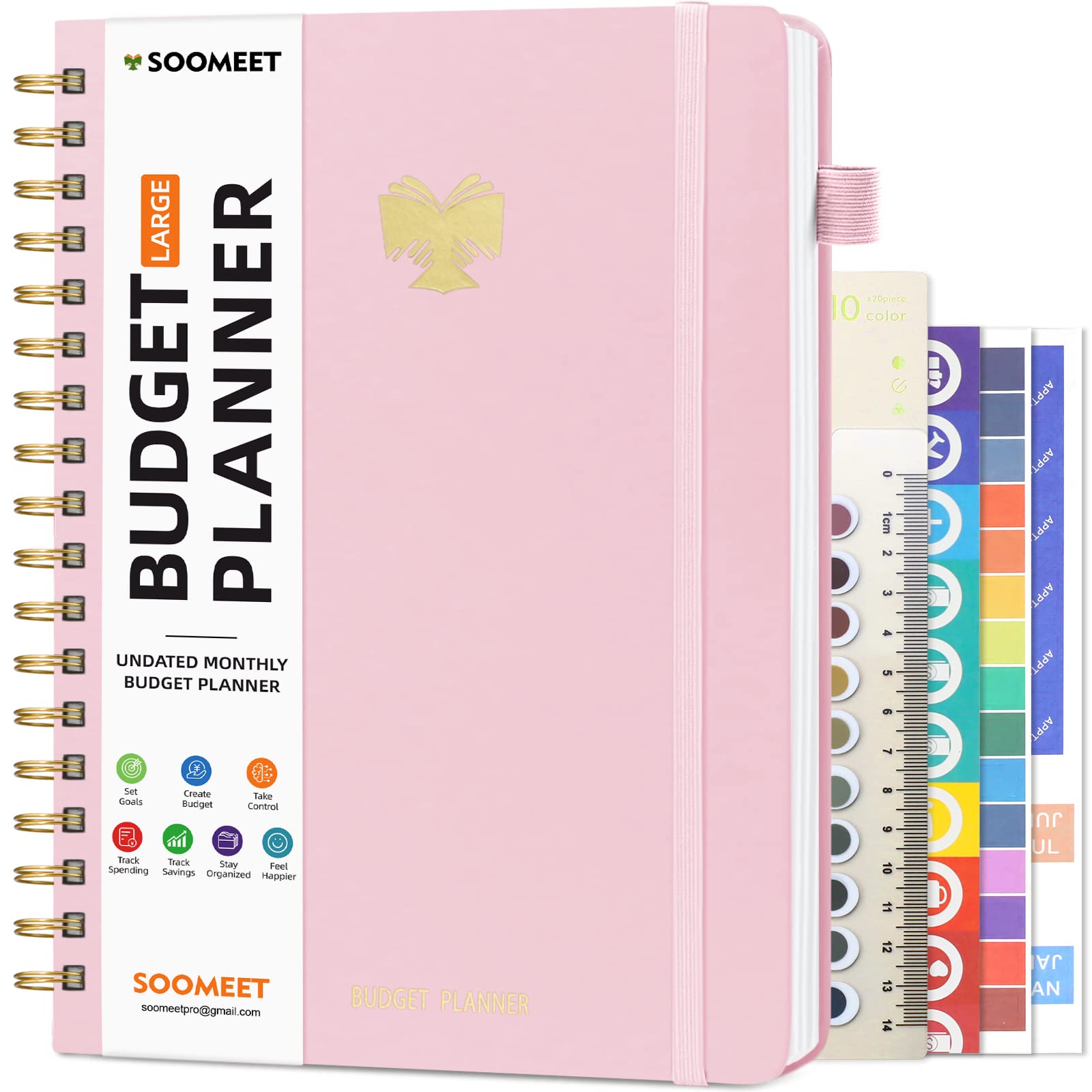 2025-2026 Budget Planner - Monthly Bill Organizer with Pockets | Undated Financial Planner with Expense Tracker Notebook & Budgeting Journal | Large 7