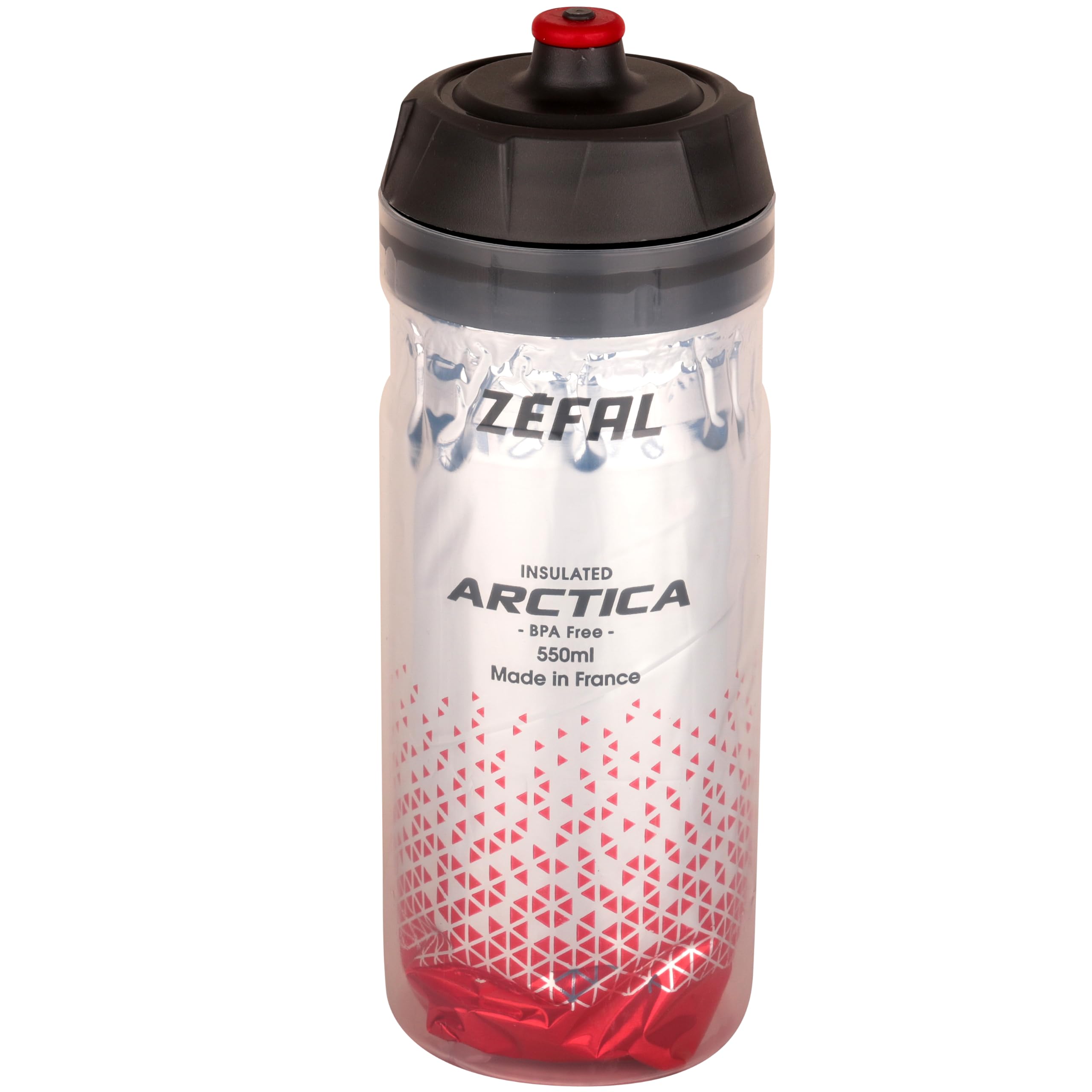 Zefal Arctica 55 Insulated Stainless Steel Water Bottle - 18oz (550ml) - Keeps Drinks Hot/Cold for Hours - Perfect for Hiking, Camping & Outdoor Activities - Red