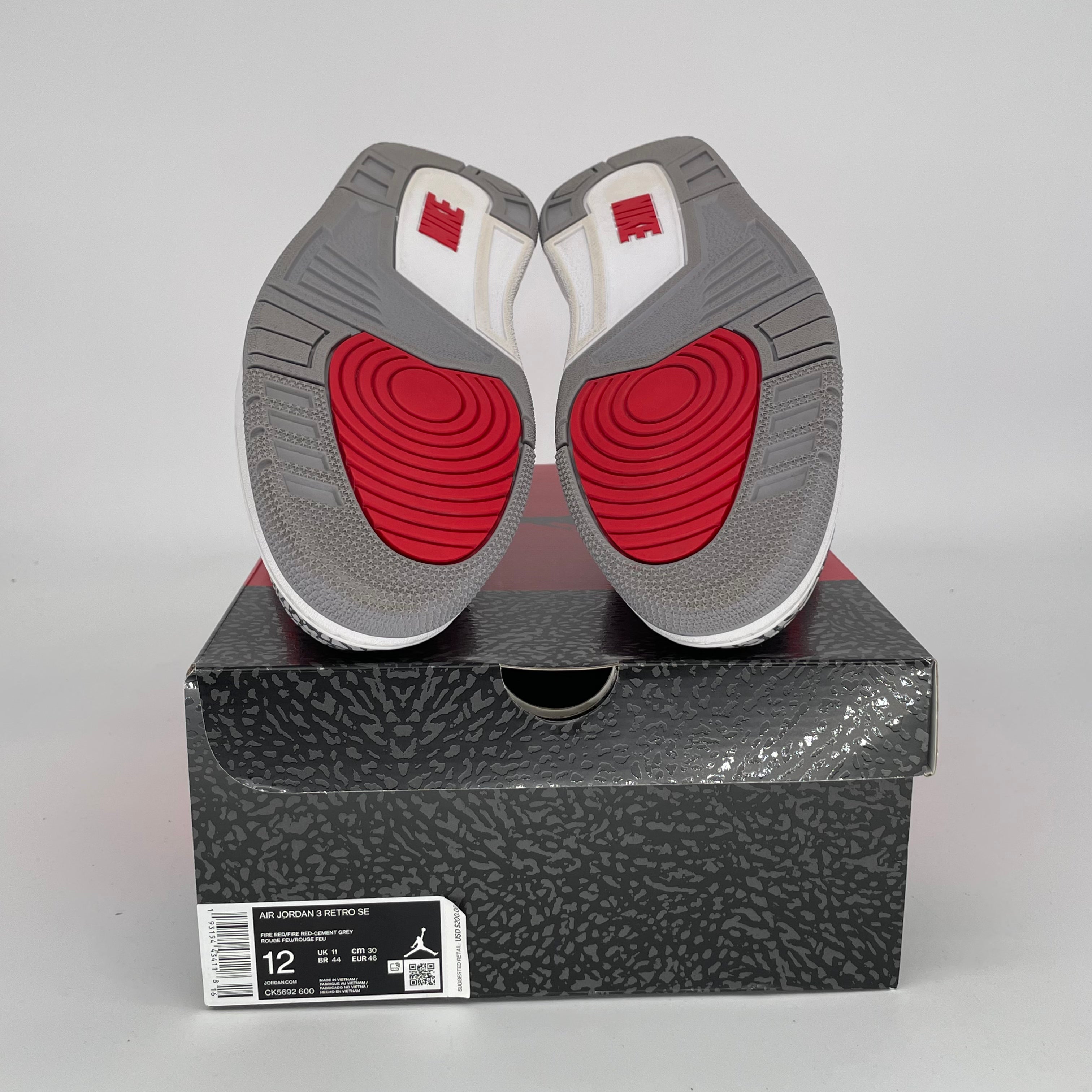 AIR JORDAN 3 UNITE Retro Basketball Shoes Men's Size 12 (CK5692-600) - Authentic Sneakers for Sports & Streetwear Fashion
