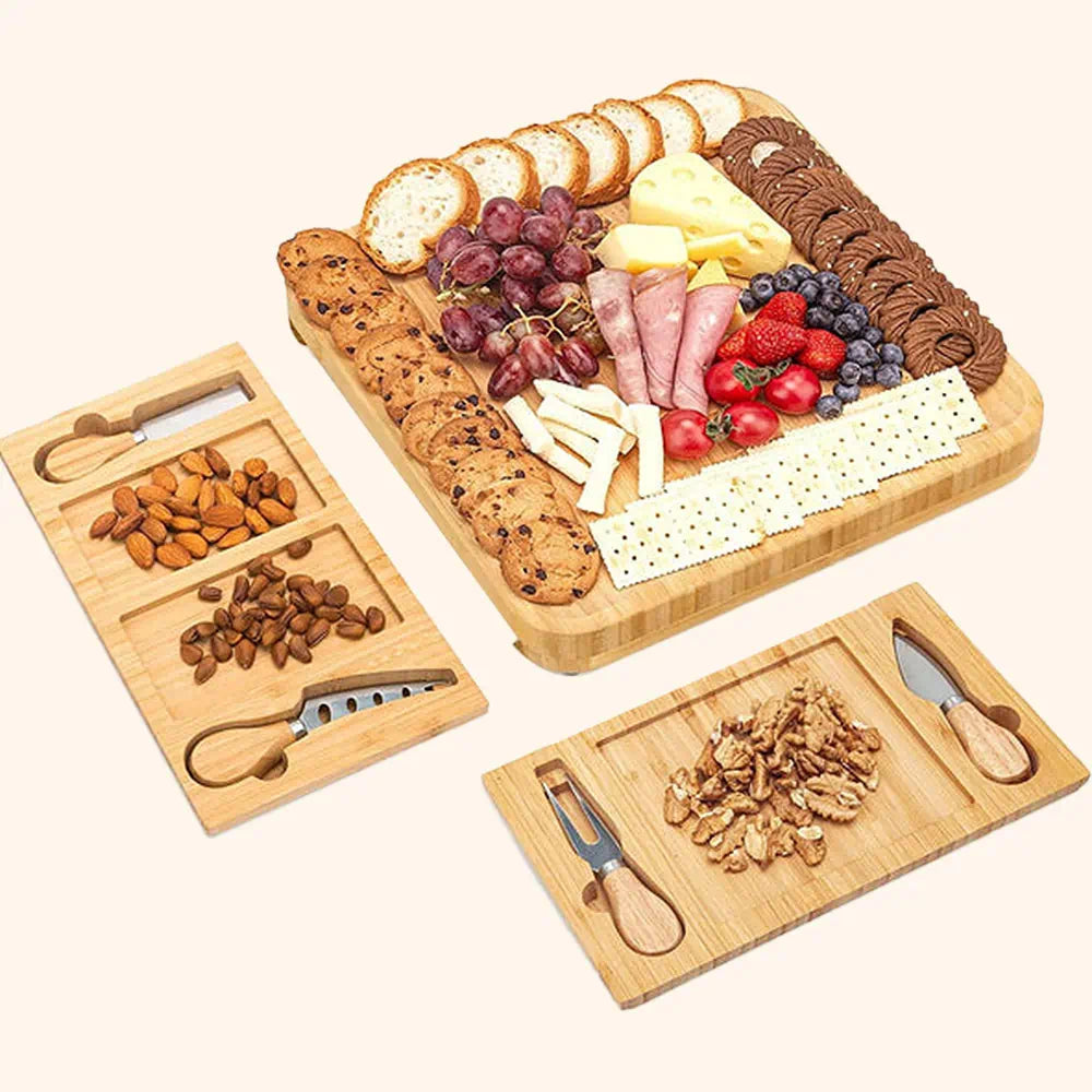 2-Piece Bamboo Cheese Board Set - 13