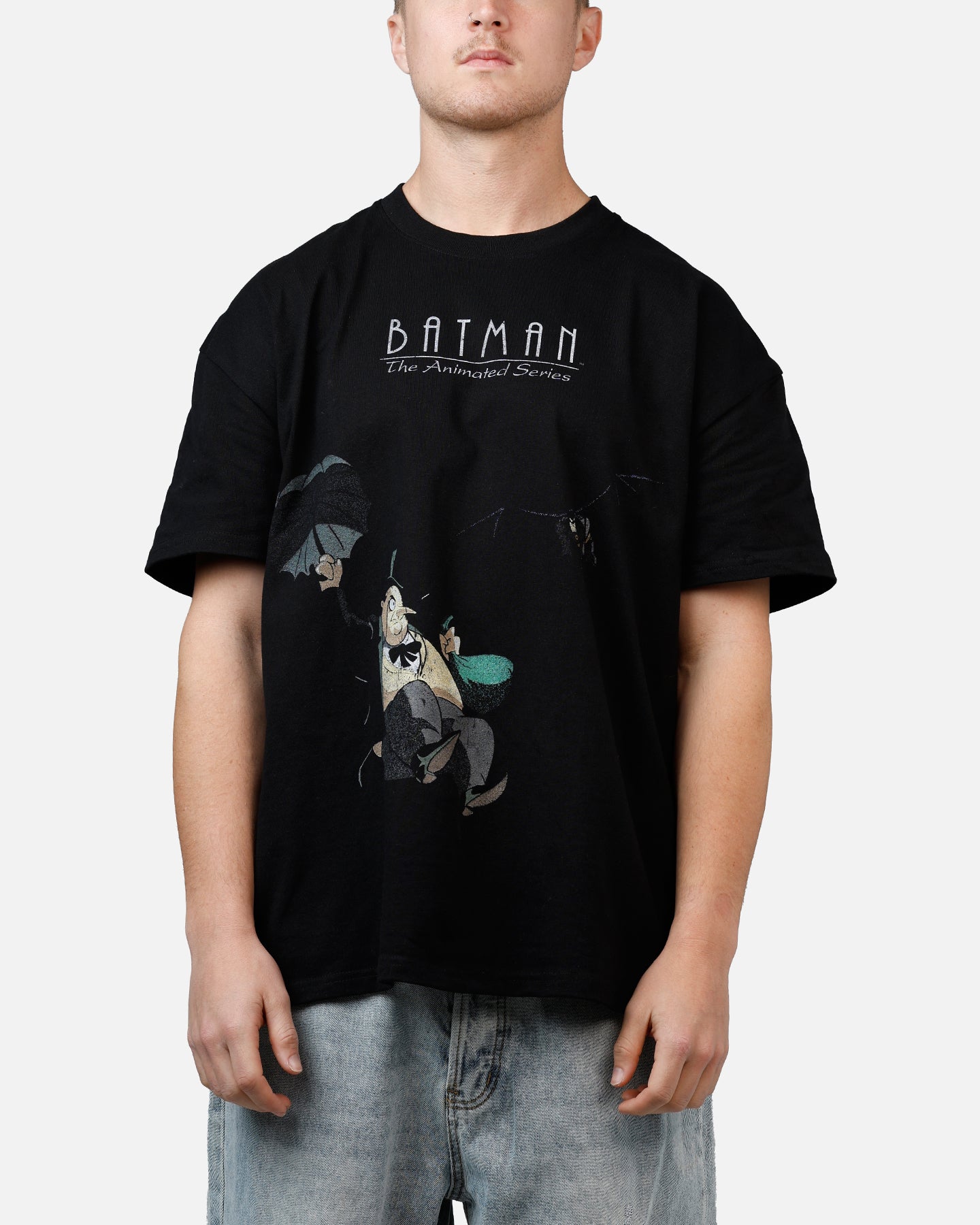 DC The Penguin Heavyweight Graphic T-Shirt for Men - Black Cotton Vintage Tee - Perfect for Casual Wear, Cosplay & Comic Con