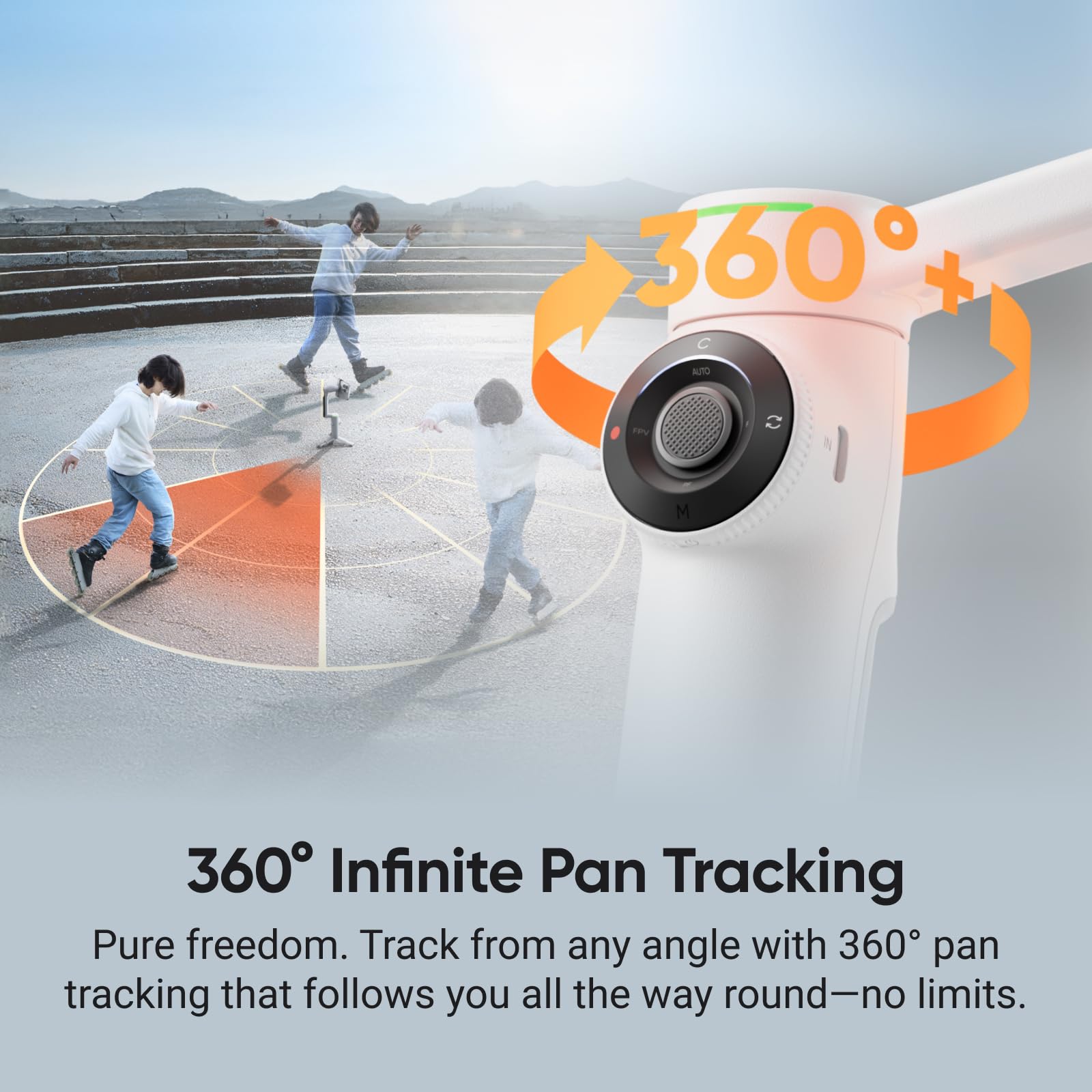 Insta360 Flow 2 Pro White - Foldable AI Smartphone Gimbal Stabilizer for iPhone & Android | 200+ App Tracking, Multi-Person & 360° Panorama Mode | Built-in Tripod & Selfie Stick | Perfect for Vlogging, Travel & Social Media Content Creation