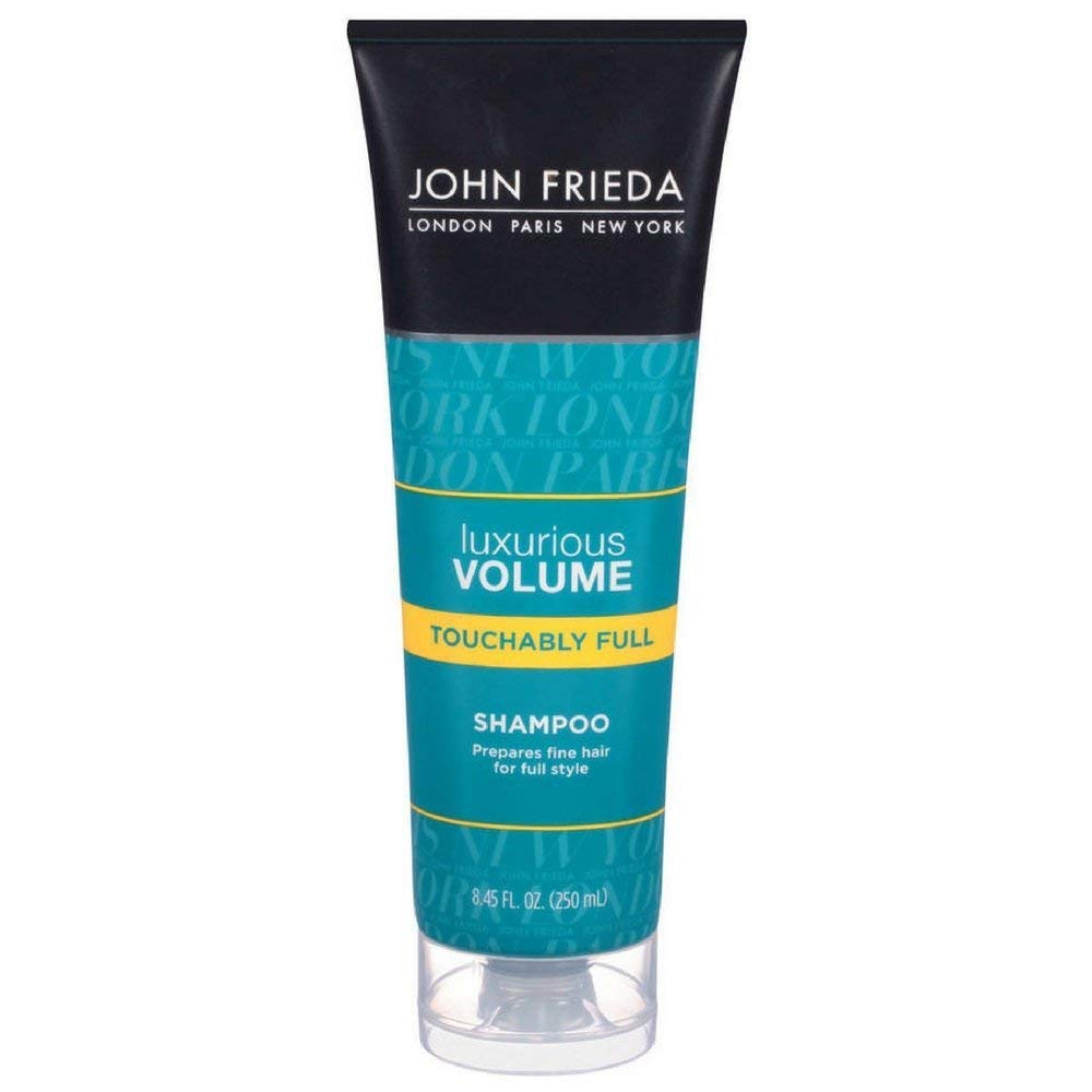 John Frieda Luxurious Volume Touchably Full Shampoo 8.45 oz (Pack of 4) - Volumizing Shampoo for Fine Flat Hair - Salon Quality Hair Care for Daily Use at Home