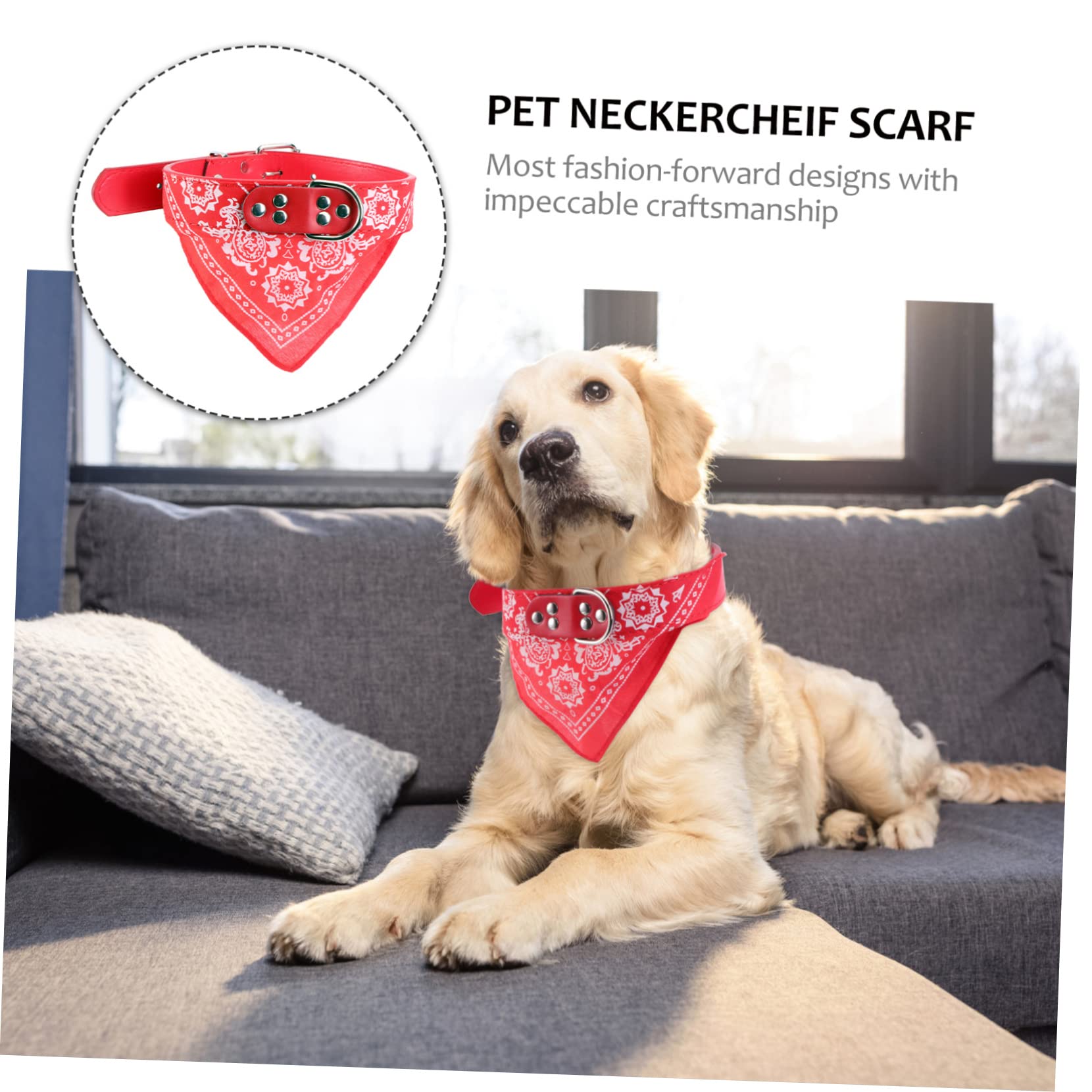 Kisangel Festive Christmas Dog Scarf - Pet Saliva Towel & Neckkerchief for Small Dogs - Holiday Pet Accessories for Christmas Parties & Photo Shoots