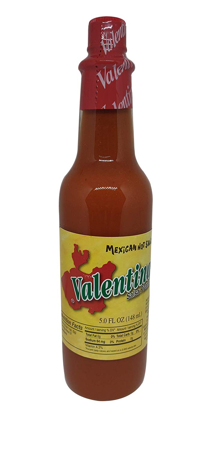 Valentina Salsa Picante Hot Sauce - Authentic Mexican Red Pepper Spice Mix - 5oz (148ml) Bottle - Perfect for Chips, Tacos, Burgers & Mexican Cuisine - Adds Flavor to Snacks, Fast Food & Home Cooking