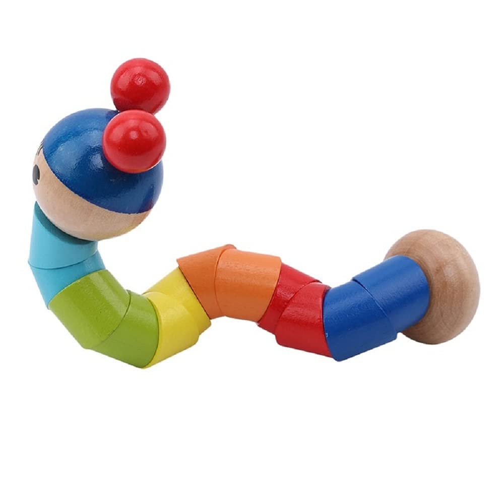 FunBlast 3D Wooden Twistable Puzzle Doll Toy for Kids Ages 3+ | Educational Brain Teaser for Boys & Girls | Creative Play for Home & Classroom Learning (Multicolor)