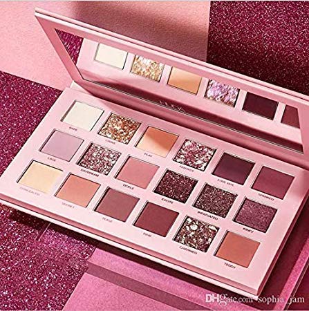 NUDE EYE 18-in-1 Color Eyeshadow Palette with Green Tea Facial Oil MAASK 40G - Perfect for Daily Makeup & Skincare Routine