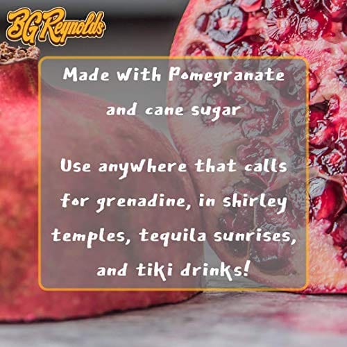 BG Reynolds Natural Tiki Cocktail Cane Syrup - Lush Grenadine Flavor - 750ml Bottle (Packaging May Vary) - Perfect for Tropical Cocktails, Mocktails & Home Bar Mixing