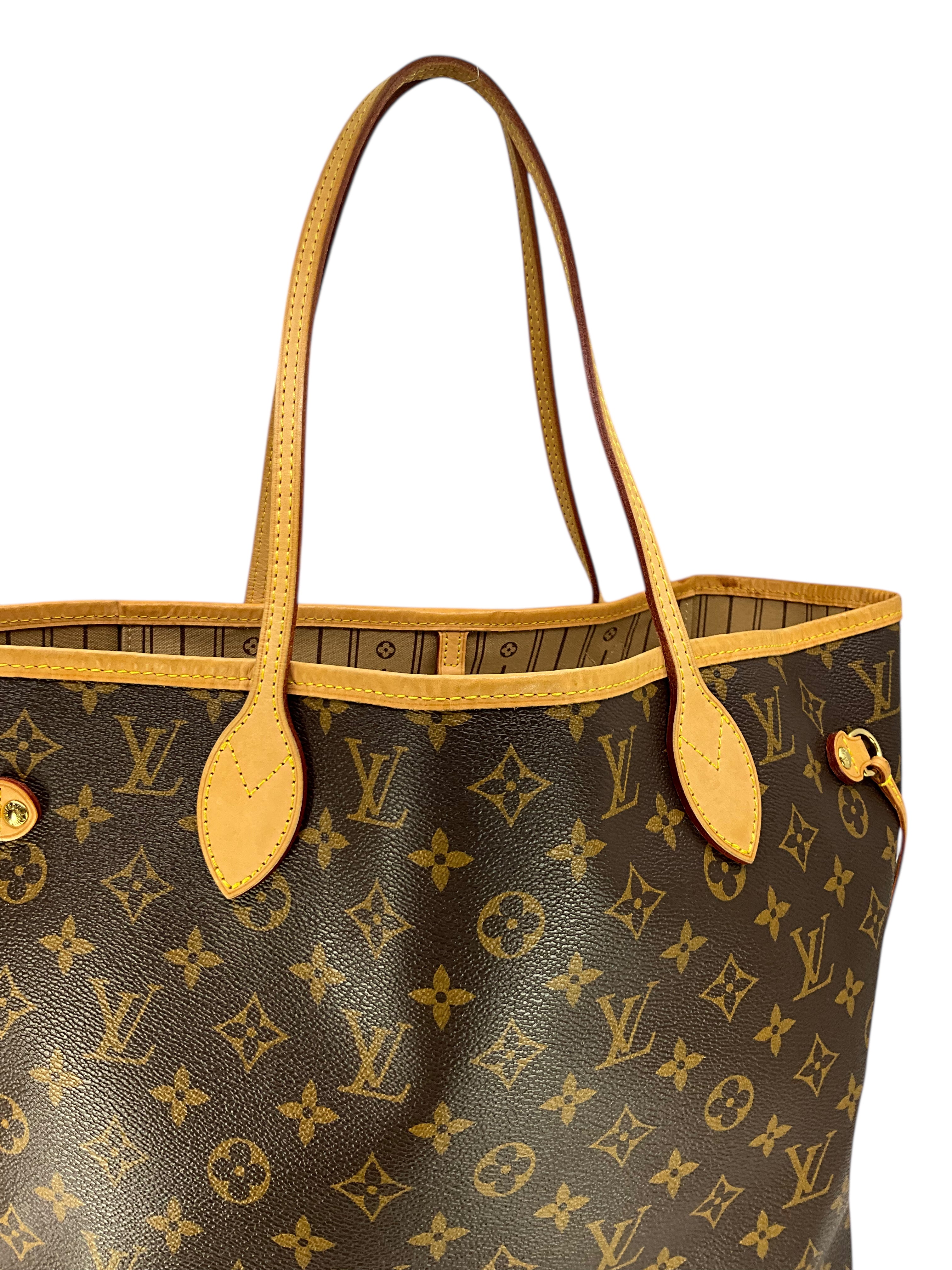 Louis Vuitton Neverfull MM Monogram Canvas Tote Bag - Luxury Designer Handbag for Women, Perfect for Work, Travel & Everyday Use