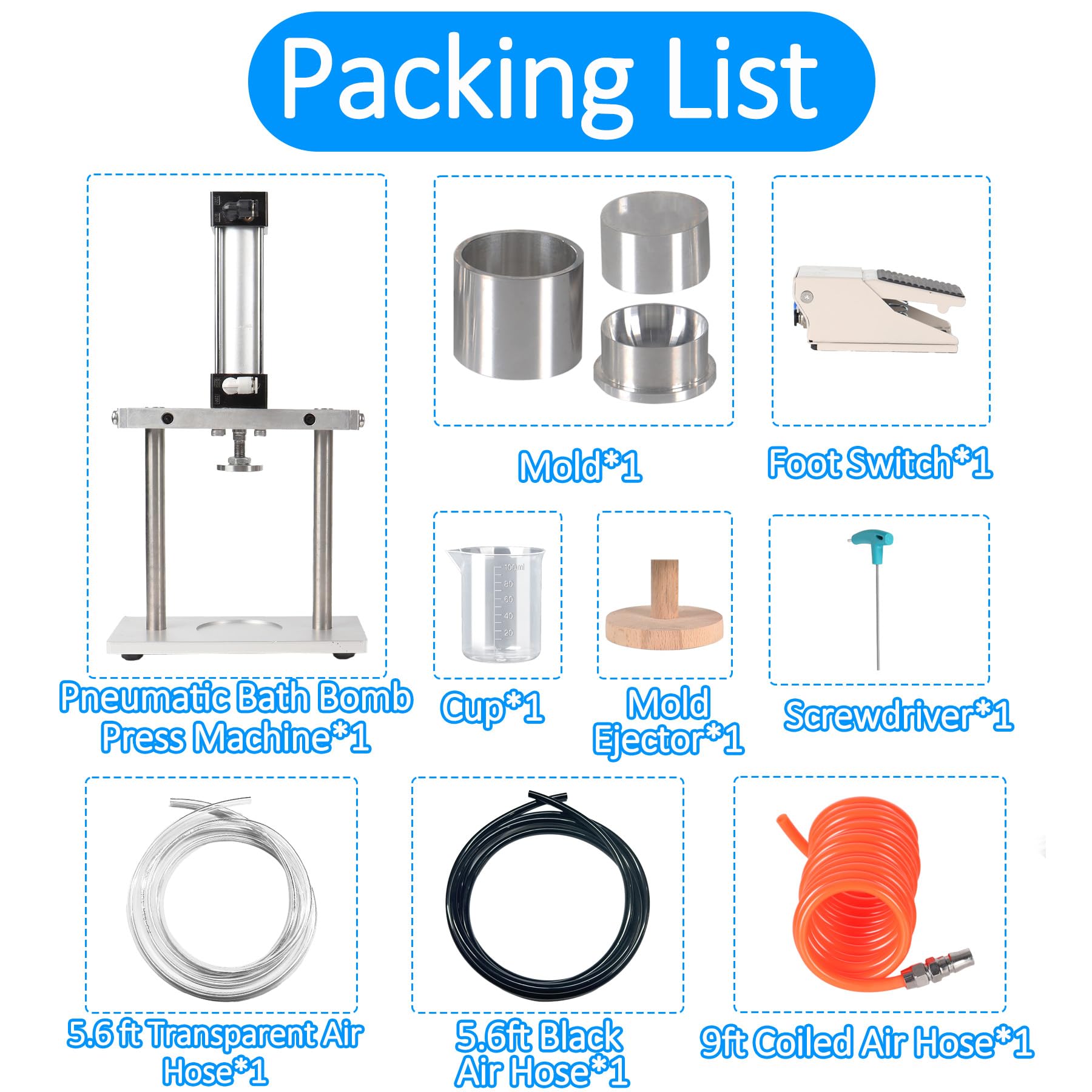 Bath Bomb Press Machine - DIY Bath Bomb Molds Kit for Women & Adults, Perfect for Homemade Spa Gifts, Small Business & Aromatherapy (Great for Relaxation, Birthday Presents & Home Spa Treatments)