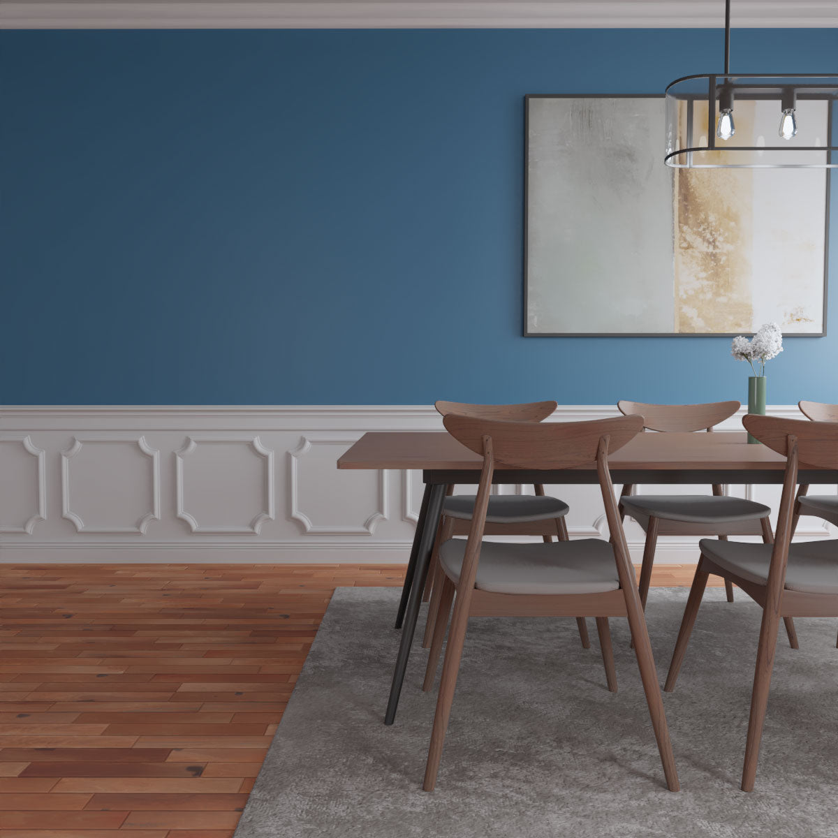 Ashford Traditional Wainscot Paneling Kit - 94.5 Inch Premium Wood Wall Paneling for Home & Office Decoration | Easy DIY Installation for Living Room, Bedroom, Dining Room & Hallway