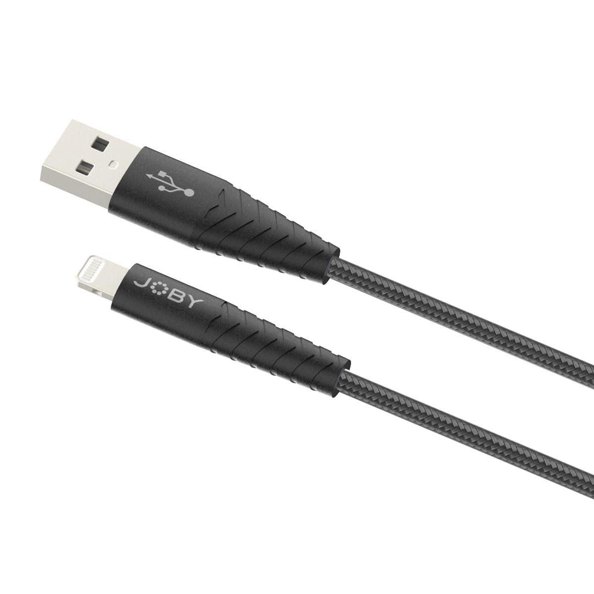 Joby 3.9' High Speed MFi Certified Lightning Cable - Fast Charging & Data Sync for iPhone 14/13/12/11/X/8 - Durable Nylon Braided USB Cable for Home, Office & Travel