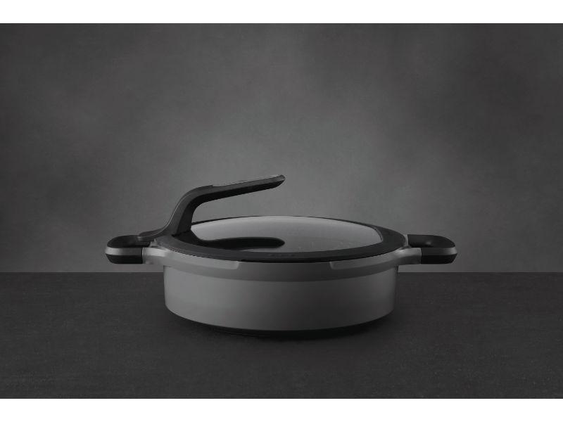 BergHOFF GEM 10.25-Inch Stay Cool Two-Handled Saute Pan, 4.1 Quart Nonstick Gray Cookware - Perfect for Searing, Frying & Sauteing Vegetables, Meats & More in Professional & Home Kitchens