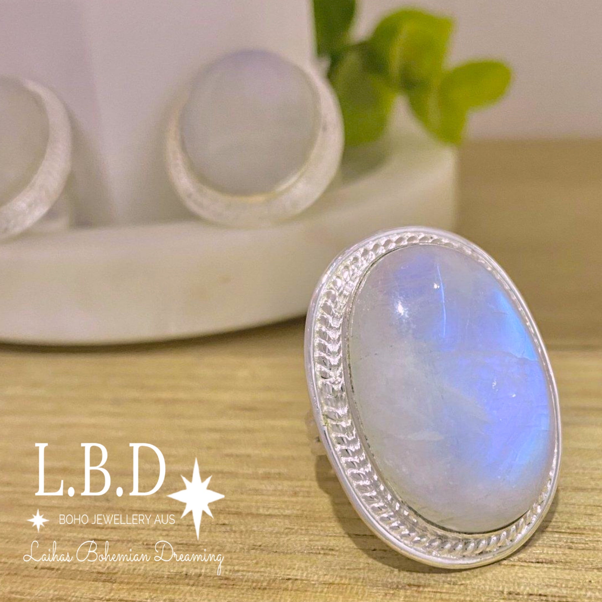 Gleaming Boho Statement Moonstone Ring for Women - Elegant Handmade Jewelry for Parties, Weddings & Everyday Wear | Perfect Gift for Her
