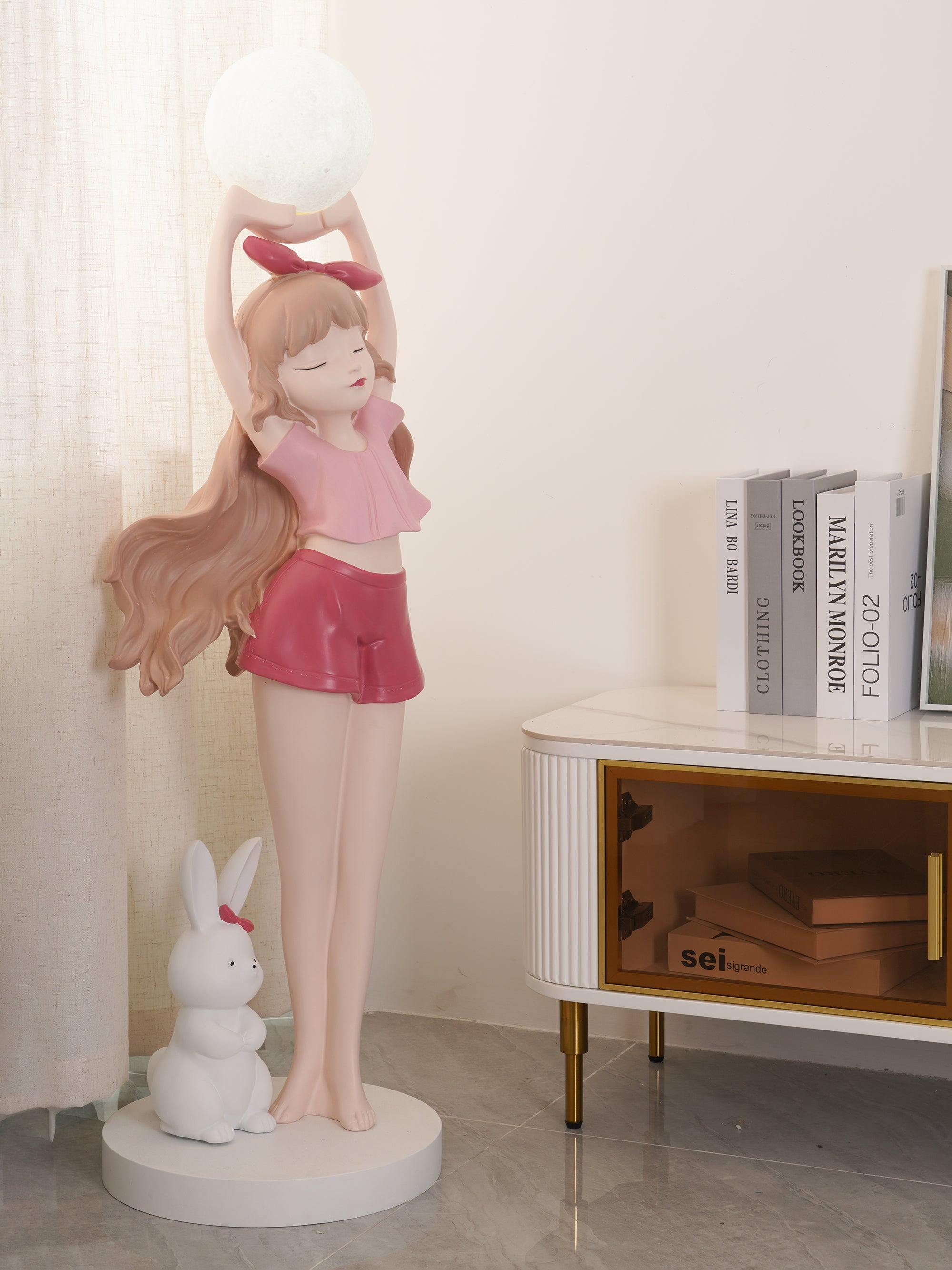 Elegant Ballet Girl Floor Lamp - Adjustable LED Dancer Light for Bedroom, Living Room & Nursery - Perfect for Kids Room Decor & Dance Studio Lighting