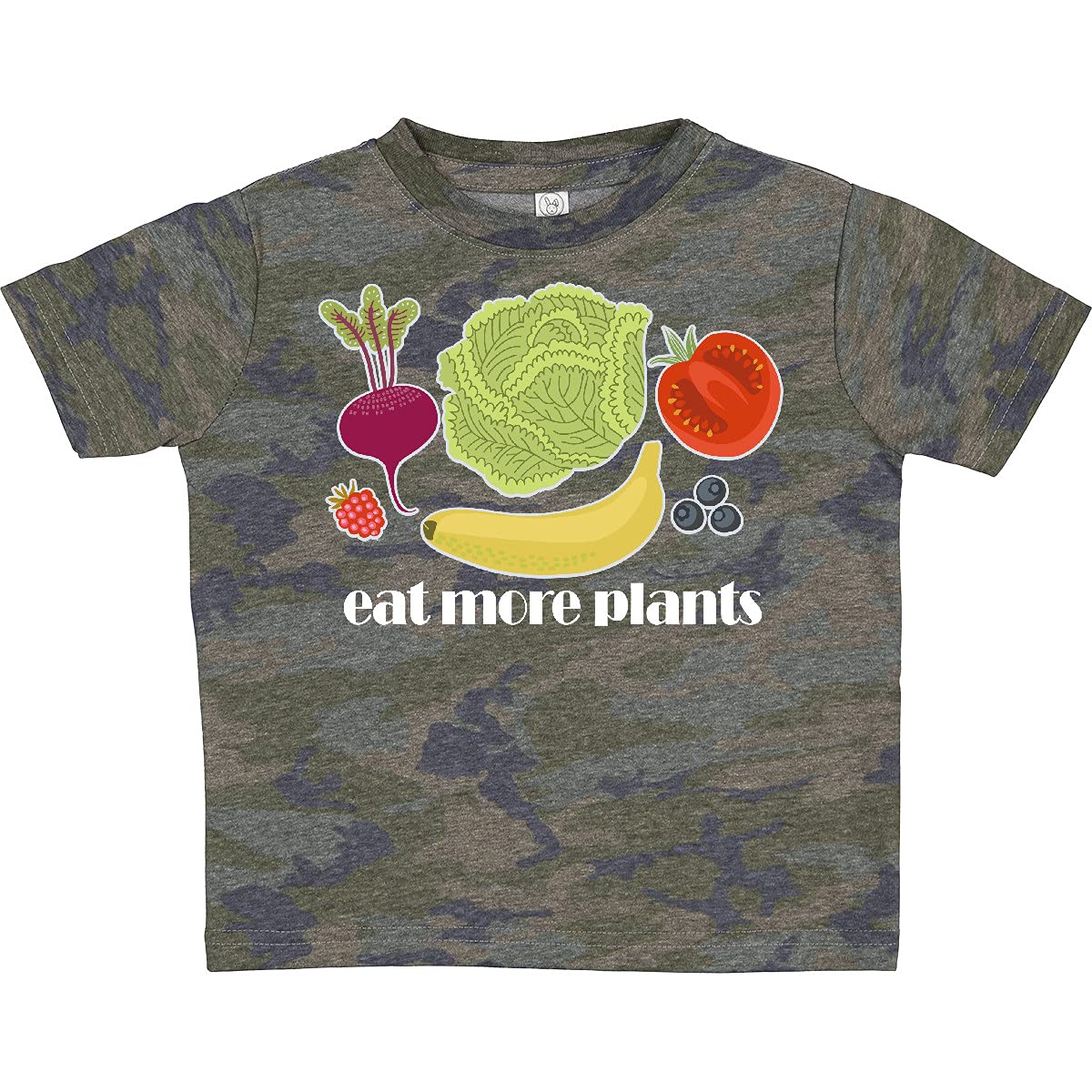 Vegan Eat More Plants Vegetarian Toddler T-Shirt - Organic Cotton Kids Tee for Plant-Based Families | Perfect for Earth Day, Vegan Events & Everyday Wear