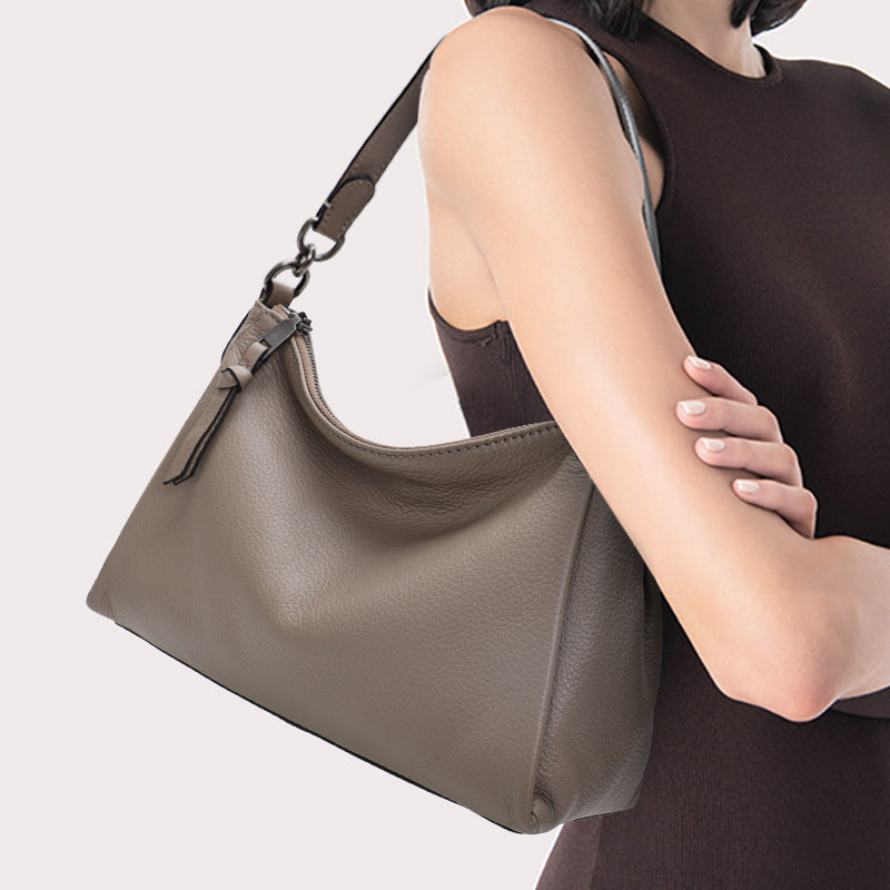 Genuine Leather Shoulder Bag for Women - Stylish Tote & Crossbody Purse - Versatile Handbag for Work, Travel & Everyday Use