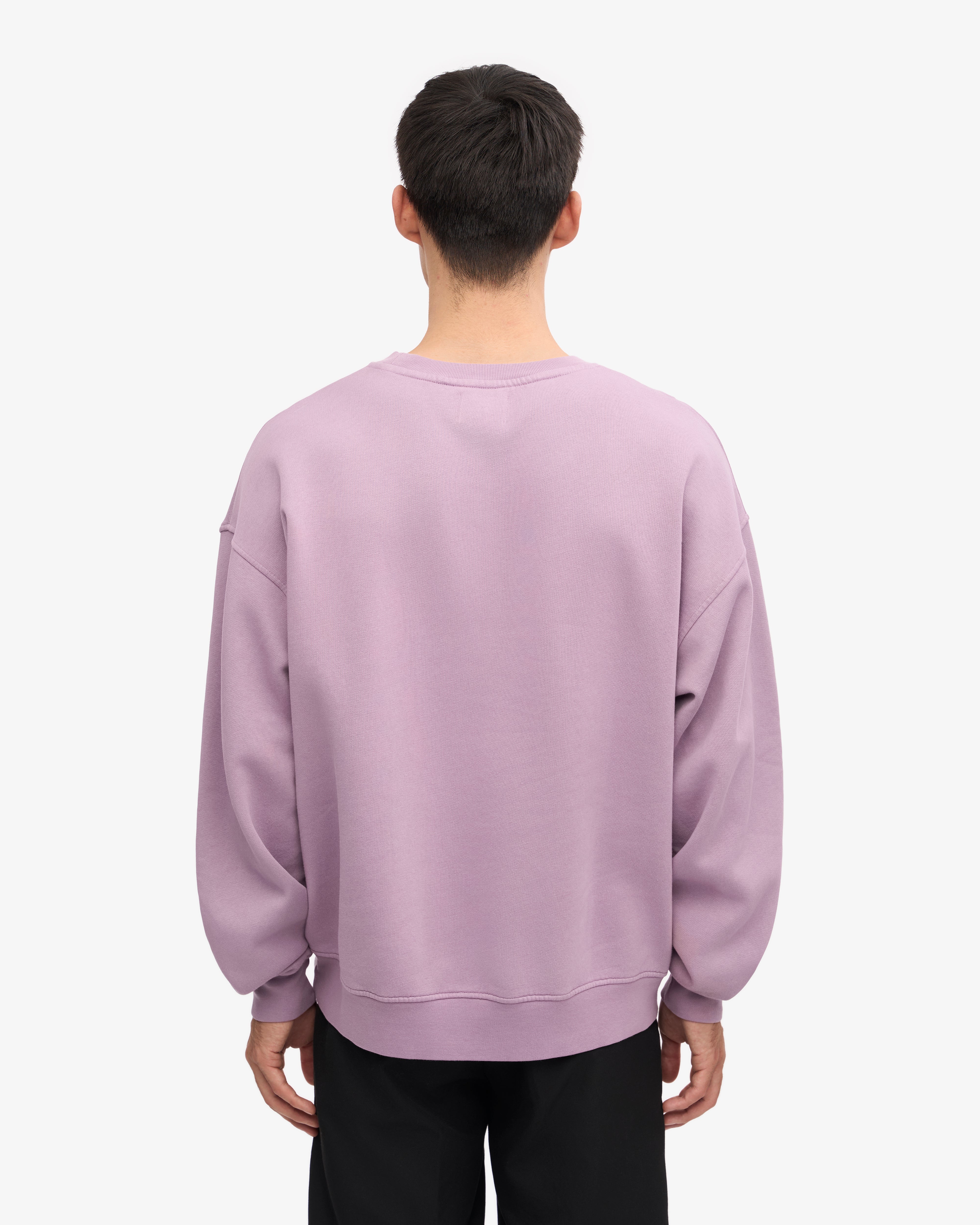 Organic Oversized Crewneck Sweatshirt for Women - Soft & Comfortable Pearly Purple Pullover for Casual Wear, Lounge & Street Style