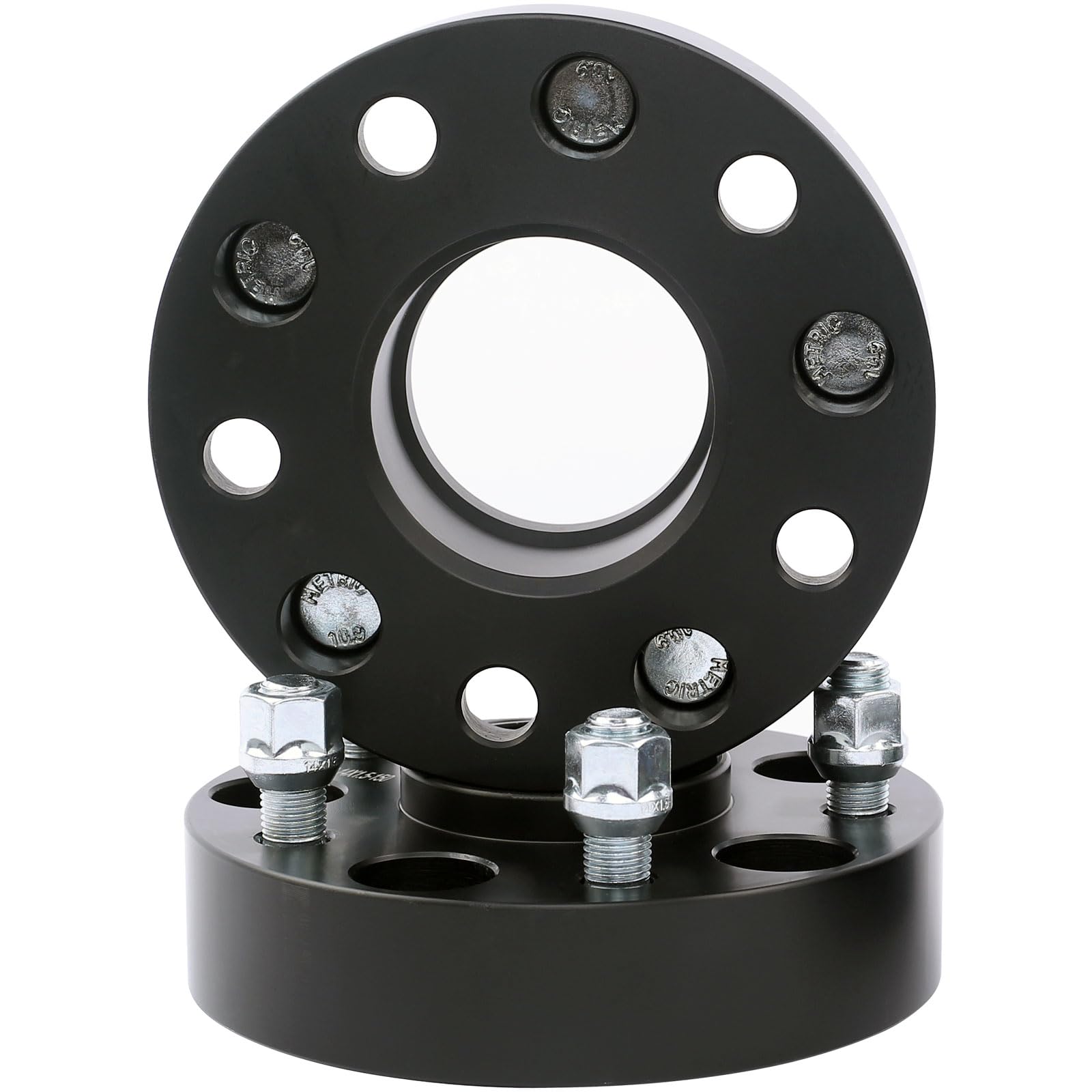 DCVAMOUS 4PC Black 5x5 Hubcentric Wheel Spacers 1.5 Inch (38mm) with 1/2