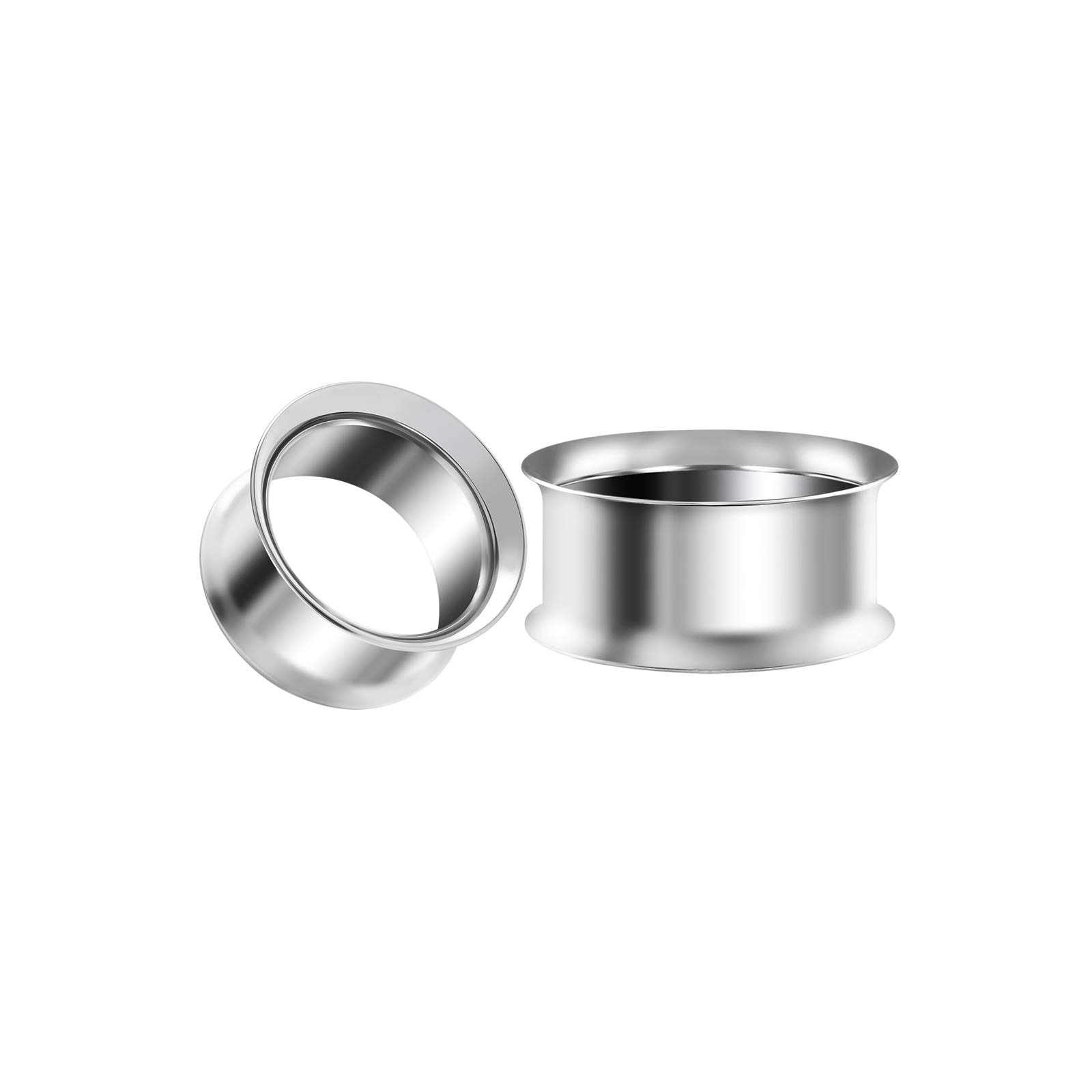 316L Surgical Steel Double Flared Saddle Piercing Jewelry - Stretcher Ear Plugs & Flesh Tunnel Earrings for Lobe Stretching - Perfect for Gauging, Body Modification & Alternative Fashion
