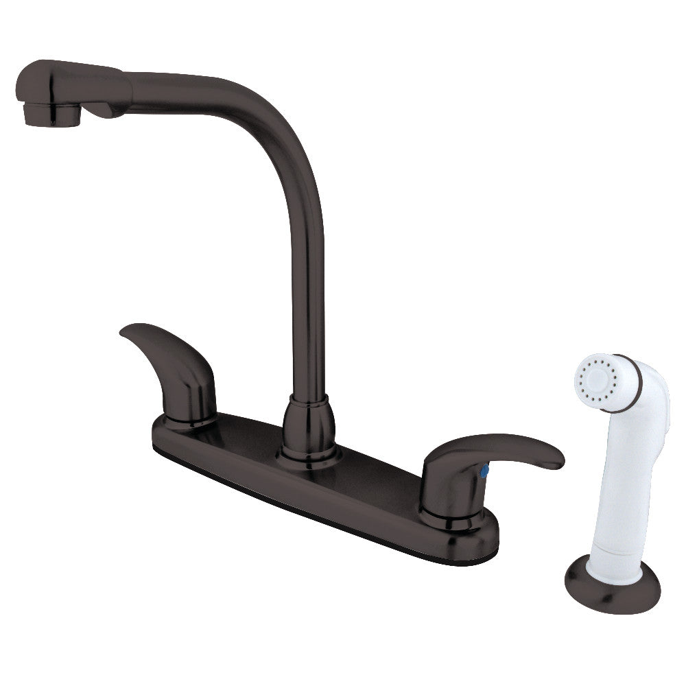 Kingston Brass KB718LL Legacy 8 Inch Centerset Kitchen Faucet - Modern Pull-Down Sprayer for Easy Dishwashing & Food Prep | Perfect for Small to Medium Sinks