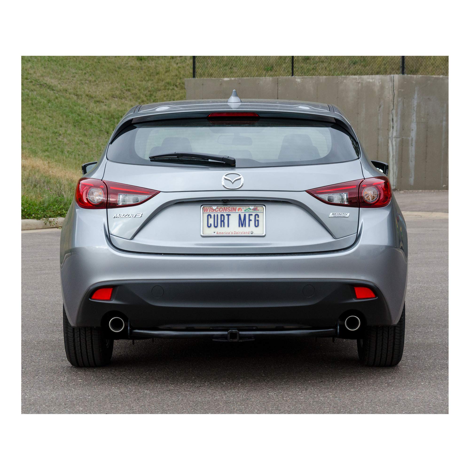 CURT 113773 Class 1 Trailer Hitch with Ball Mount - 1-1/4-Inch Receiver for Mazda 3 | Perfect for Towing Small Trailers, Bikes & Cargo Carriers | Heavy Duty & Easy Installation