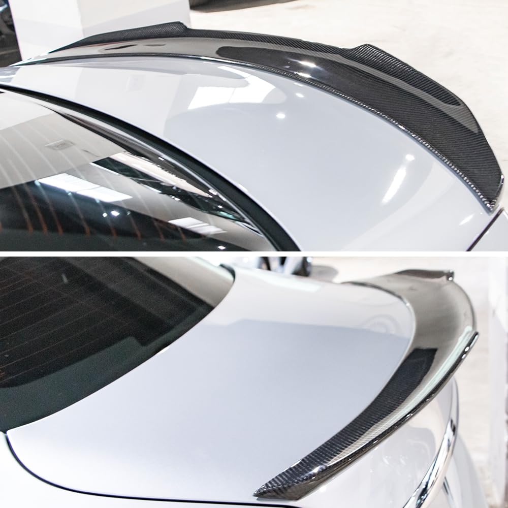 AeroBon Real Carbon Fiber Trunk Spoiler for 2017-2023 Mercedes E Class W213 Sedan | H-Style Rear Wing | High-Gloss Finish | Easy Installation | Perfect for Car Enthusiasts & Performance Upgrades