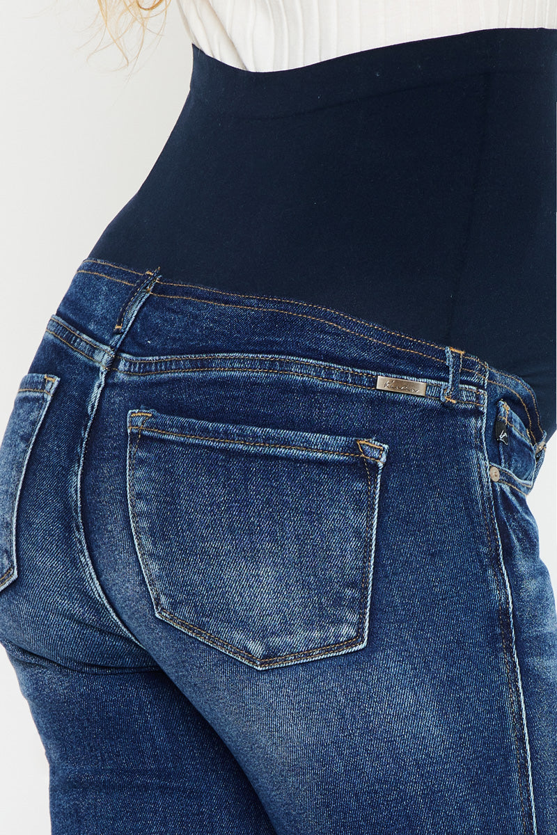 Chicago Maternity Bootcut Jeans for Women - Stretchy Comfortable Pregnancy Denim Pants - Perfect for Work, Casual Wear & Everyday Outfits