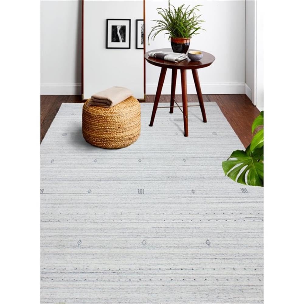 Bashian Terrain Hand Loomed Glacier Area Rug - Soft Wool Living Room Carpet for Bedroom, Nursery & Cozy Home Decor