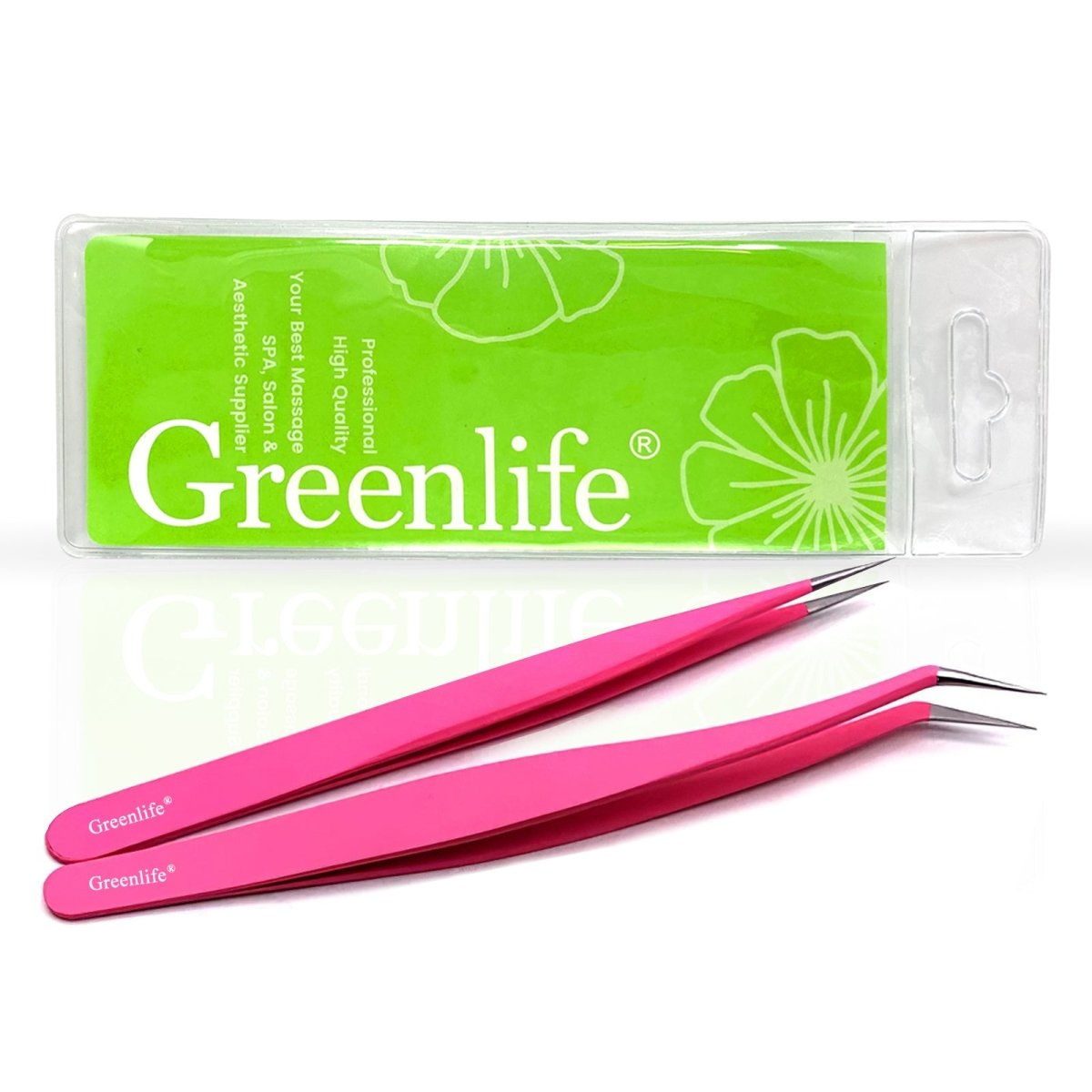 2pc Stainless Steel Eyelash Tweezers Set - Straight & Curved Tip Professional Makeup Tools for Eyelash Extensions, False Lashes, and Eyebrow Grooming - Perfect for Salon, Home Use, and Travel