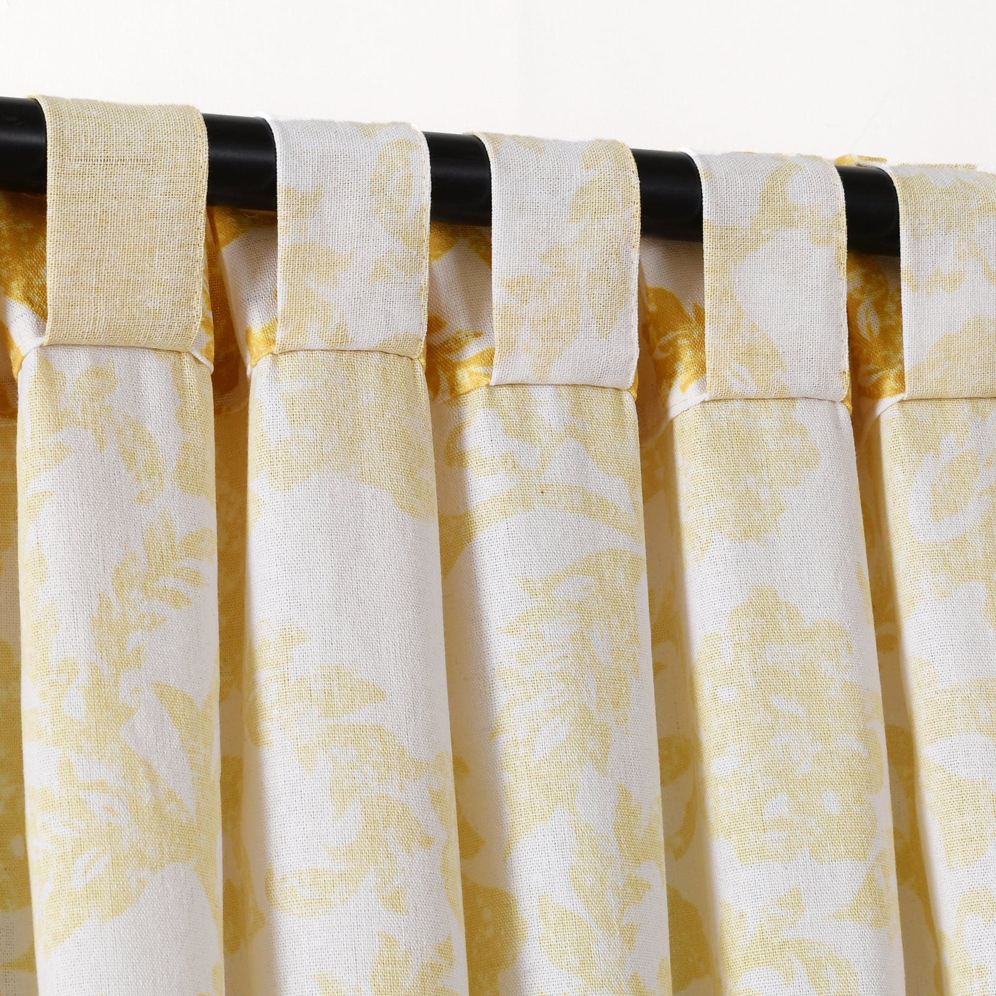 Emma Textured Jacobean Window Curtain Panel - Elegant Home Decor for Living Room, Bedroom & Dining Room - Blackout Thermal Insulated Drapes for Privacy & Light Control