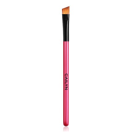 Cailyn Cosmetics Professional Pink Handle Eyeliner Brush - Soft Goat Hair Makeup Brush for Precise Liquid & Gel Liner Application - Perfect for Winged Eyeliner, Smokey Eyes and Everyday Makeup