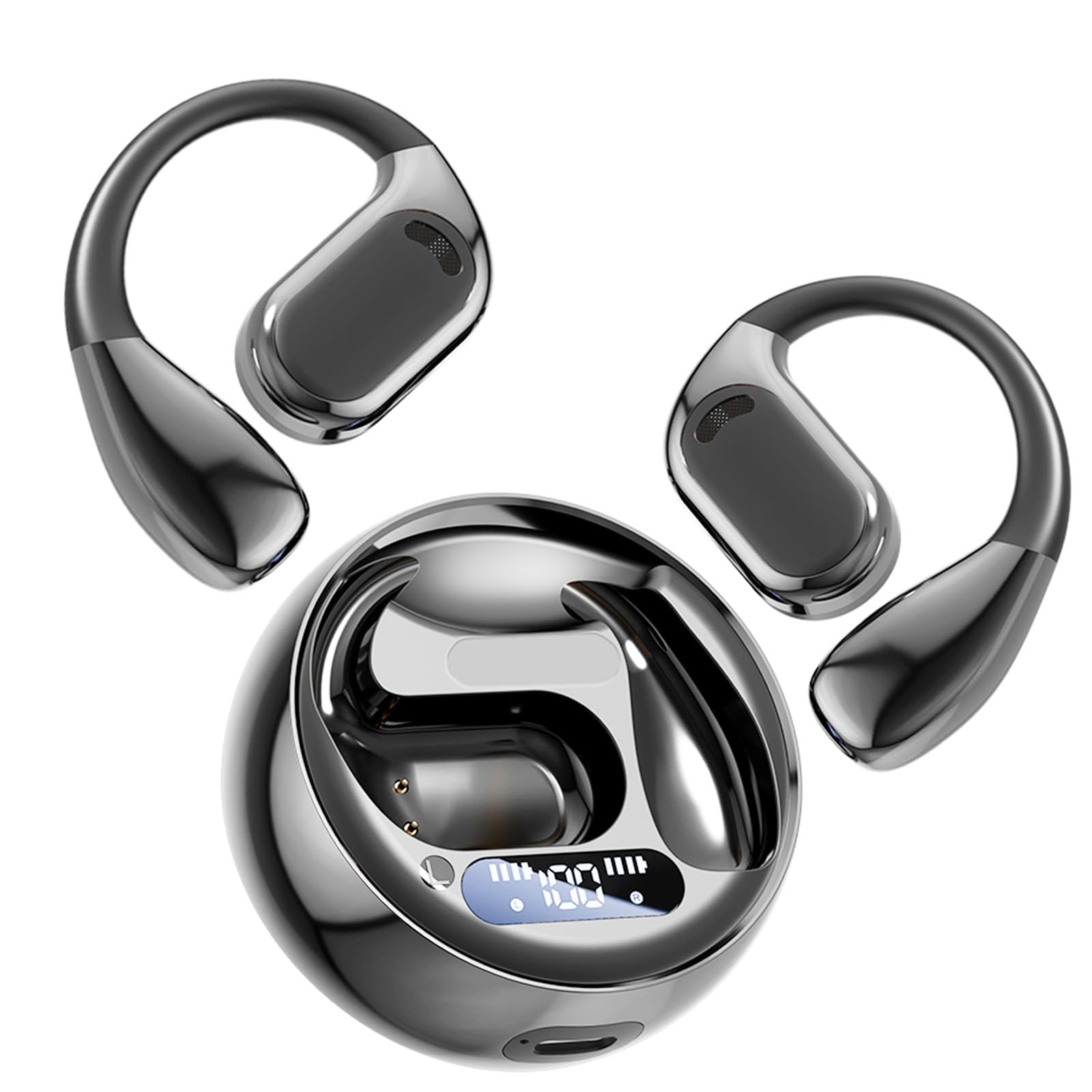 AI Language Translator Earbuds - Real-Time Bluetooth Headphones with 40+ Language Translation | Bone Conduction Wireless Earbuds for Business Travel, Meetings & Multilingual Conversations (Black)