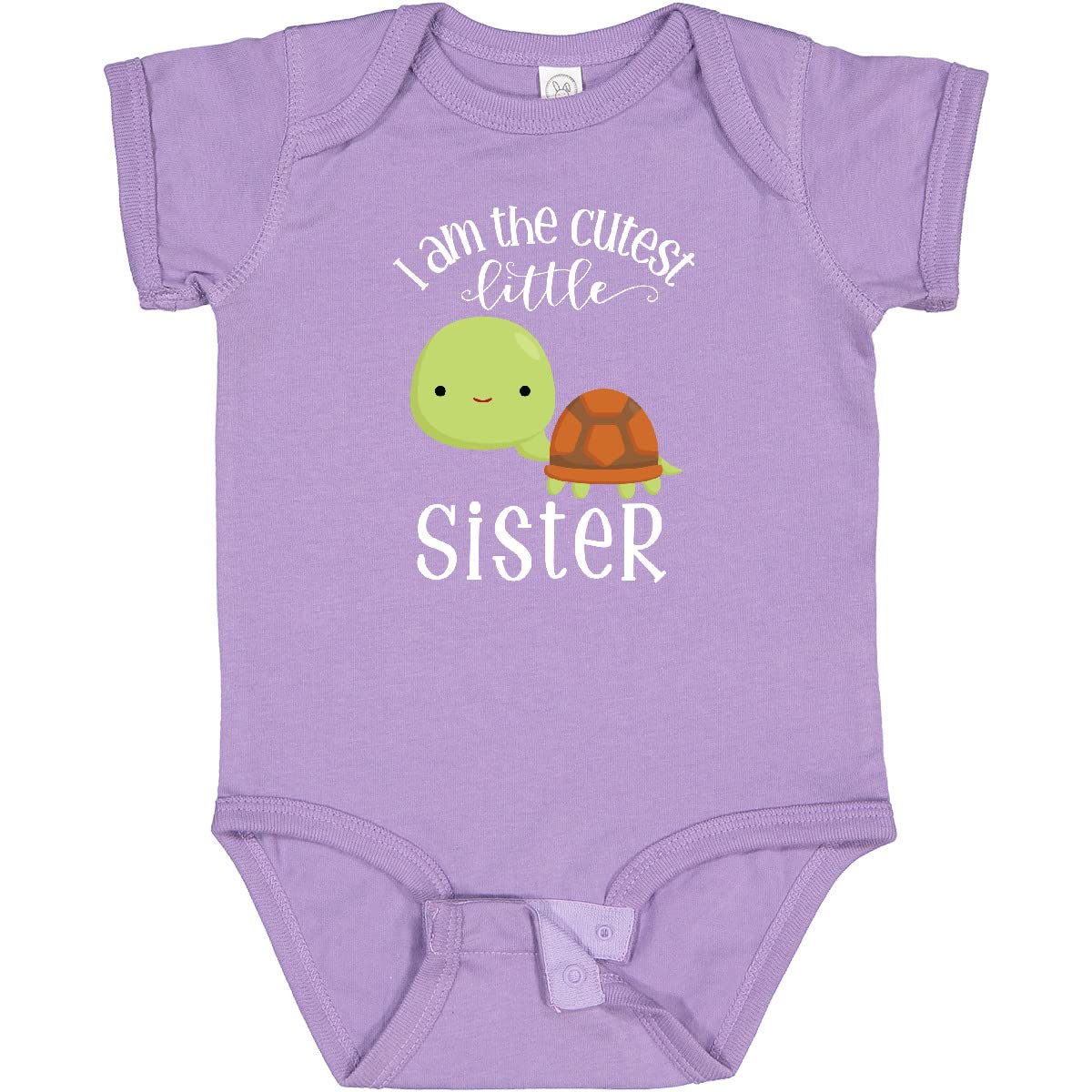 Inktastic Cutest Little Sister Baby Bodysuit - Adorable Infant Onesie for Newborn Girls - Perfect for Sibling Photos, Baby Showers & Family Gifts