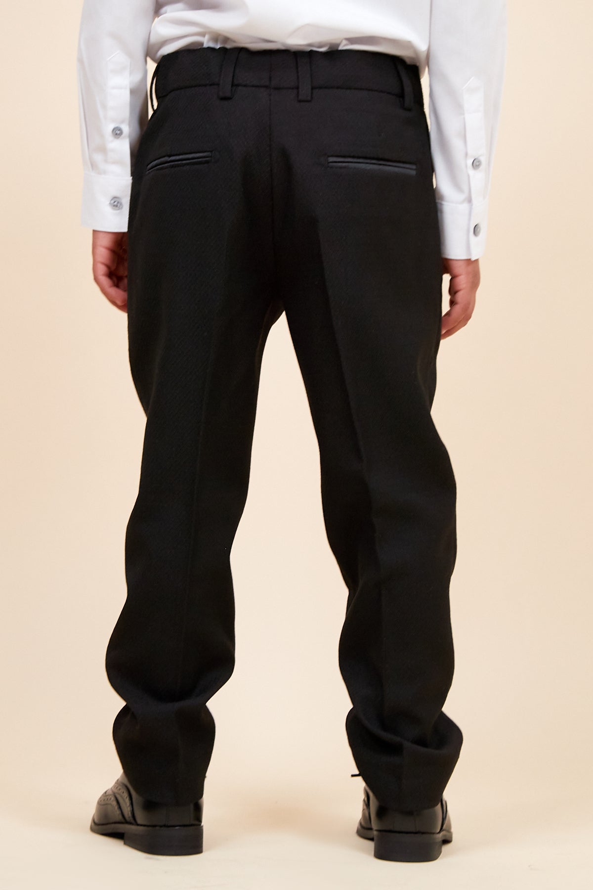 Dalton Kids Black Tuxedo Suit 3-Piece Set with Lapel & Diamond Accents - Perfect for Weddings, Parties & Formal Events
