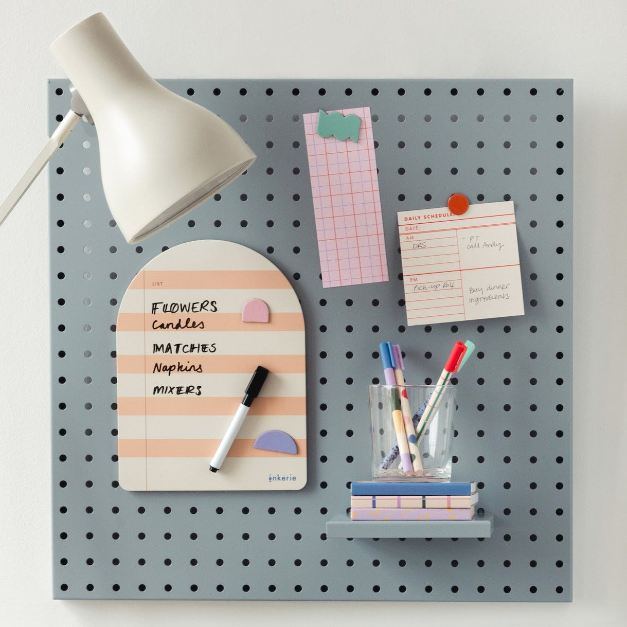Inkerie Magnetic Dry Erase Board - 9x12 Inches Whiteboard for Refrigerator, Office & Kitchen - Reusable Memo Board with 4 Markers & Eraser - Perfect for Grocery Lists, Reminders & Family Messages