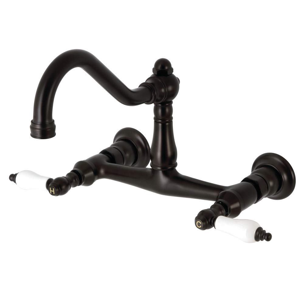 Kingston Brass KS3245PL Vintage Bathroom Faucet - Oil Rubbed Bronze Finish - 14.13 x 11.69 x 7.56 Inches - Perfect for Classic Bathroom Renovations & Powder Room Upgrades