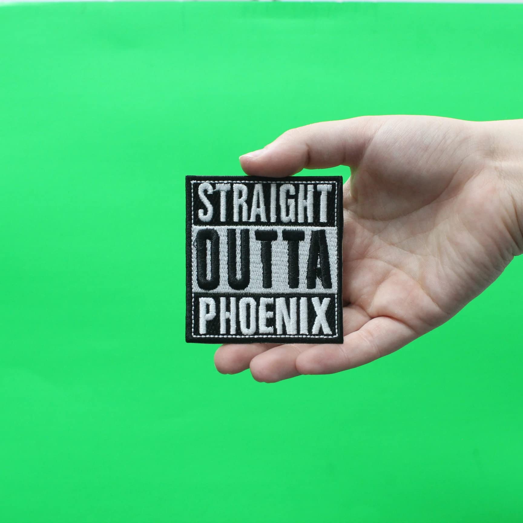 Straight Outta Phoenix Embroidered Iron On Patch for Jackets, Bags & DIY Crafts - Customizable Sew-on Badge for Clothing & Accessories
