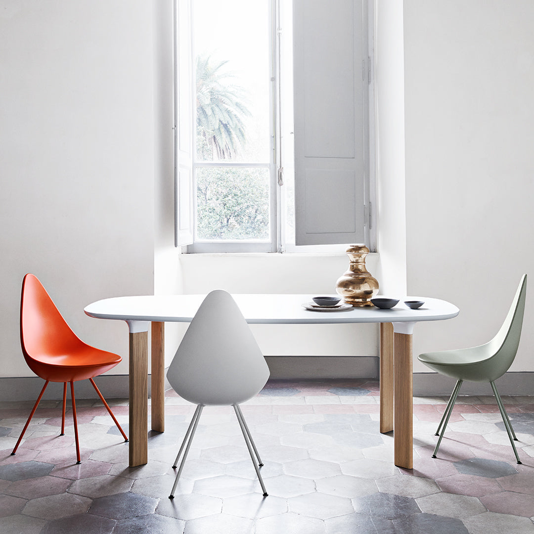 Drop Chair Plastic - Modern Lightweight Indoor/Outdoor Stackable Chair for Home, Office, and Patio Use