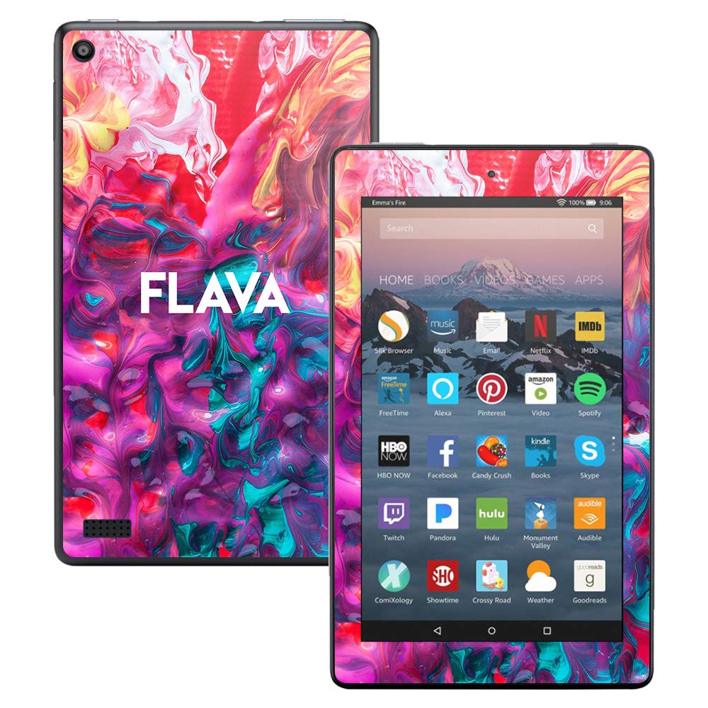 MightySkins Vinyl Decal Wrap Cover for Amazon Kindle Fire 7 (2017) - Flava Design | Protective & Durable Skin | Easy to Apply & Remove | Made in USA | Perfect for School, Travel & Daily Use
