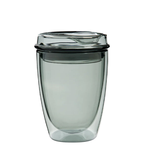 Good Cuppa The Big Reusable Glass Cup - 20oz Insulated Tumbler with Lid & Straw for Hot/Cold Drinks - Perfect for Coffee, Tea, Smoothies at Home, Office or Travel