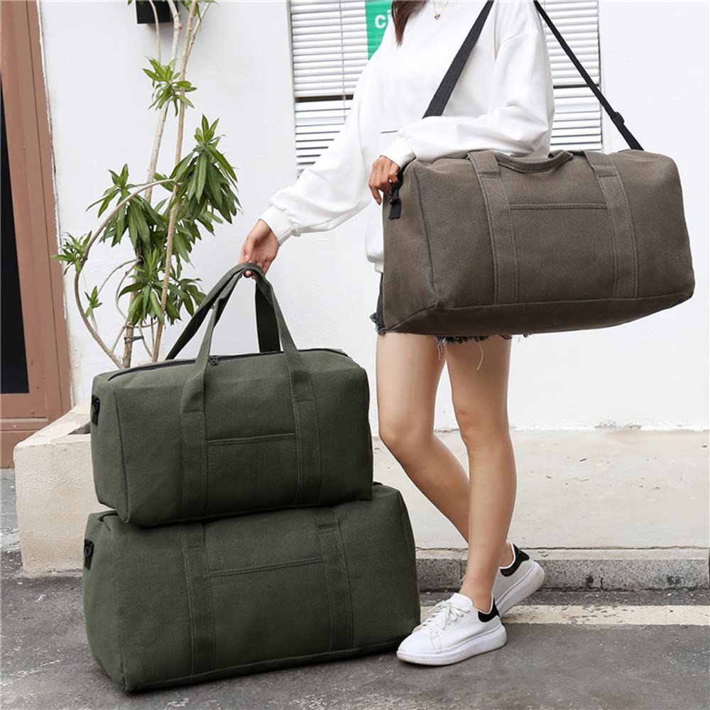 Durable Canvas Travel Duffel Bag - Large Capacity Gym Bag for Men & Women - Perfect for Outdoor Sports, Gym Workouts & Weekend Getaways