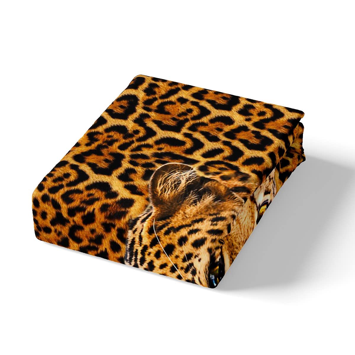Cheetah Print Duvet Cover Set Twin Size - Leopard Pattern Bedding 2pc for Kids & Teens - Wild Animal Fur Comforter Cover Brown with Pillowcase - Perfect for Jungle Themed Bedroom Decor & Boys Room Design